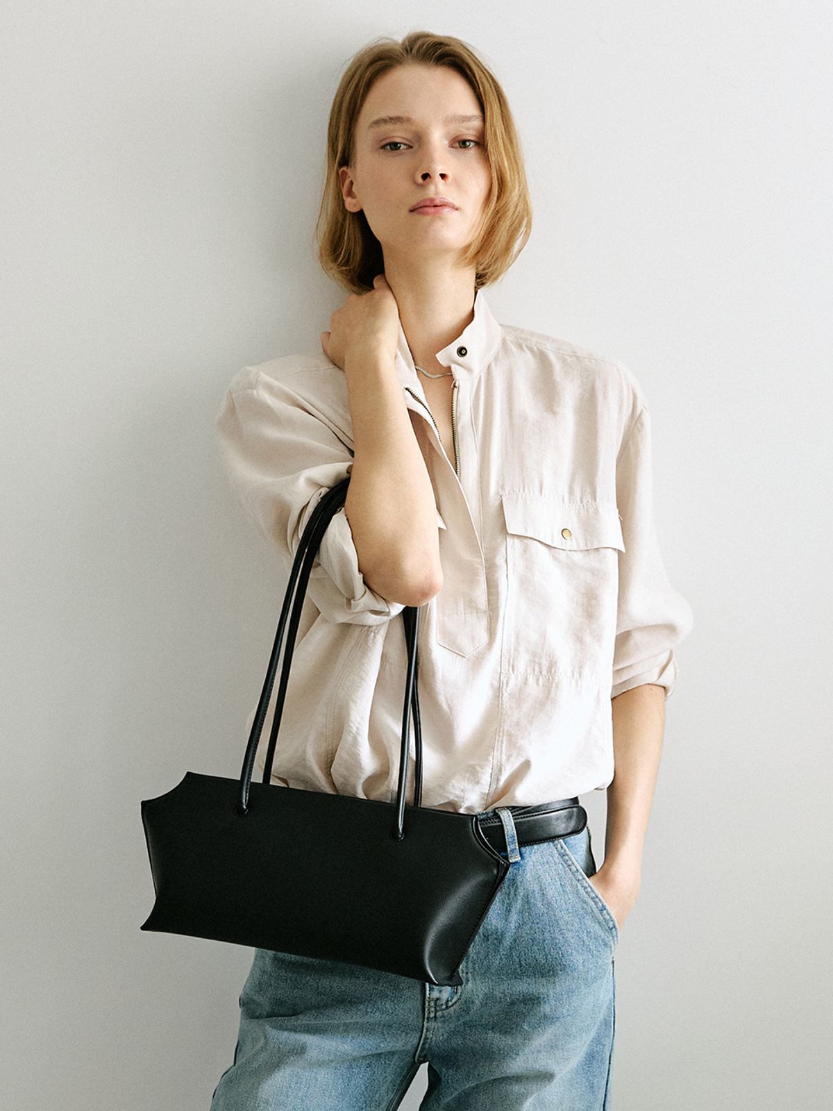 모어모르(MOREMORR) RIVA BAG _ black 숄더백 토트백