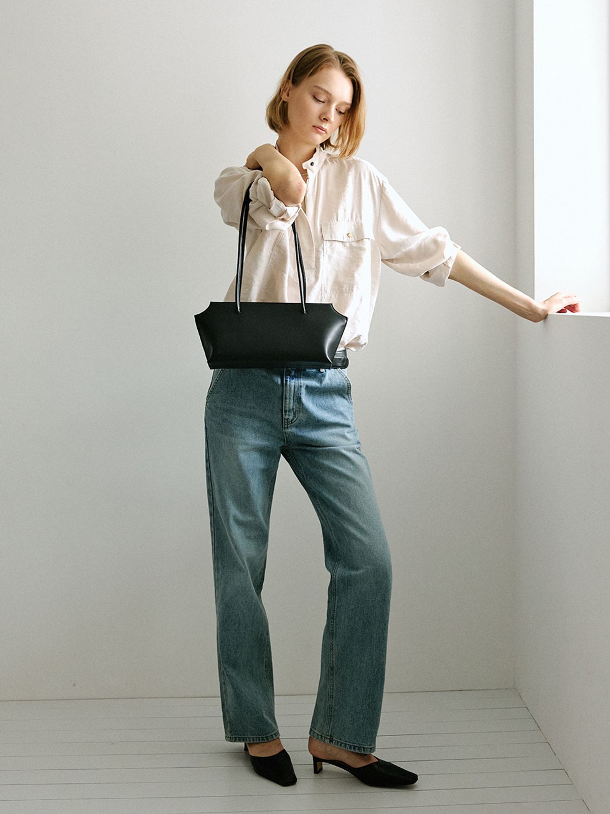 모어모르(MOREMORR) RIVA BAG _ black 숄더백 토트백