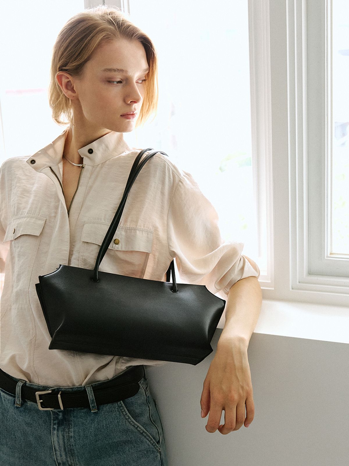모어모르(MOREMORR) RIVA BAG _ black 숄더백 토트백