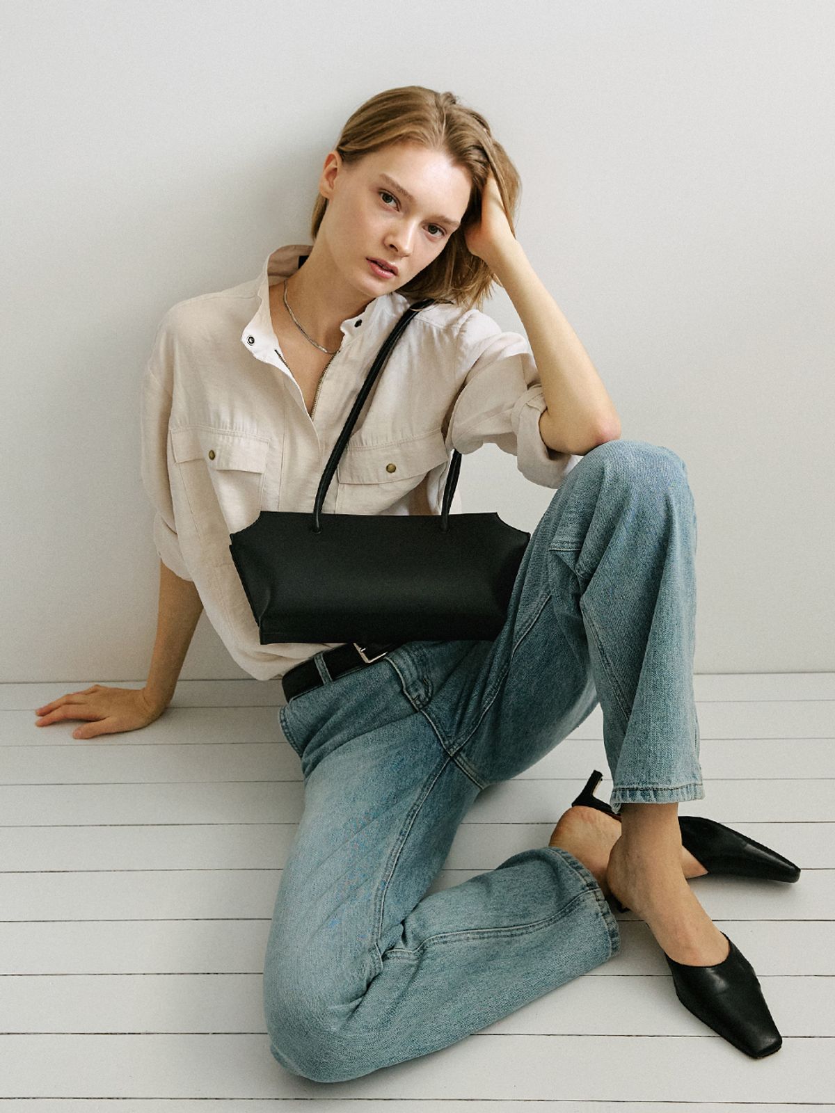 모어모르(MOREMORR) RIVA BAG _ black 숄더백 토트백