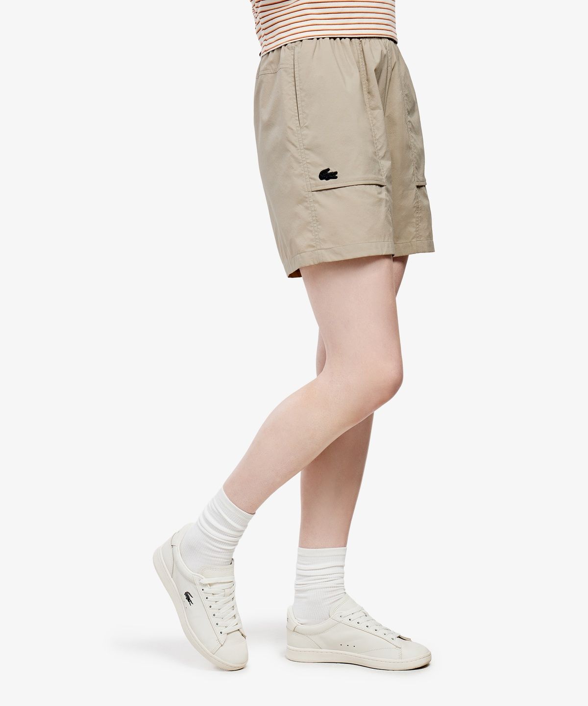 라코스테(LACOSTE) 여성 프리미엄 트레이닝 셋업 쇼츠 GF335E-56GR 02S