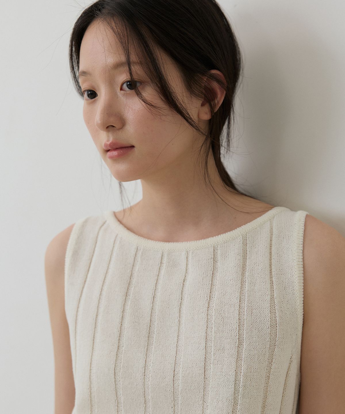 토와브(TOWAV) NUBY KNIT SLEEVELESS_IVORY