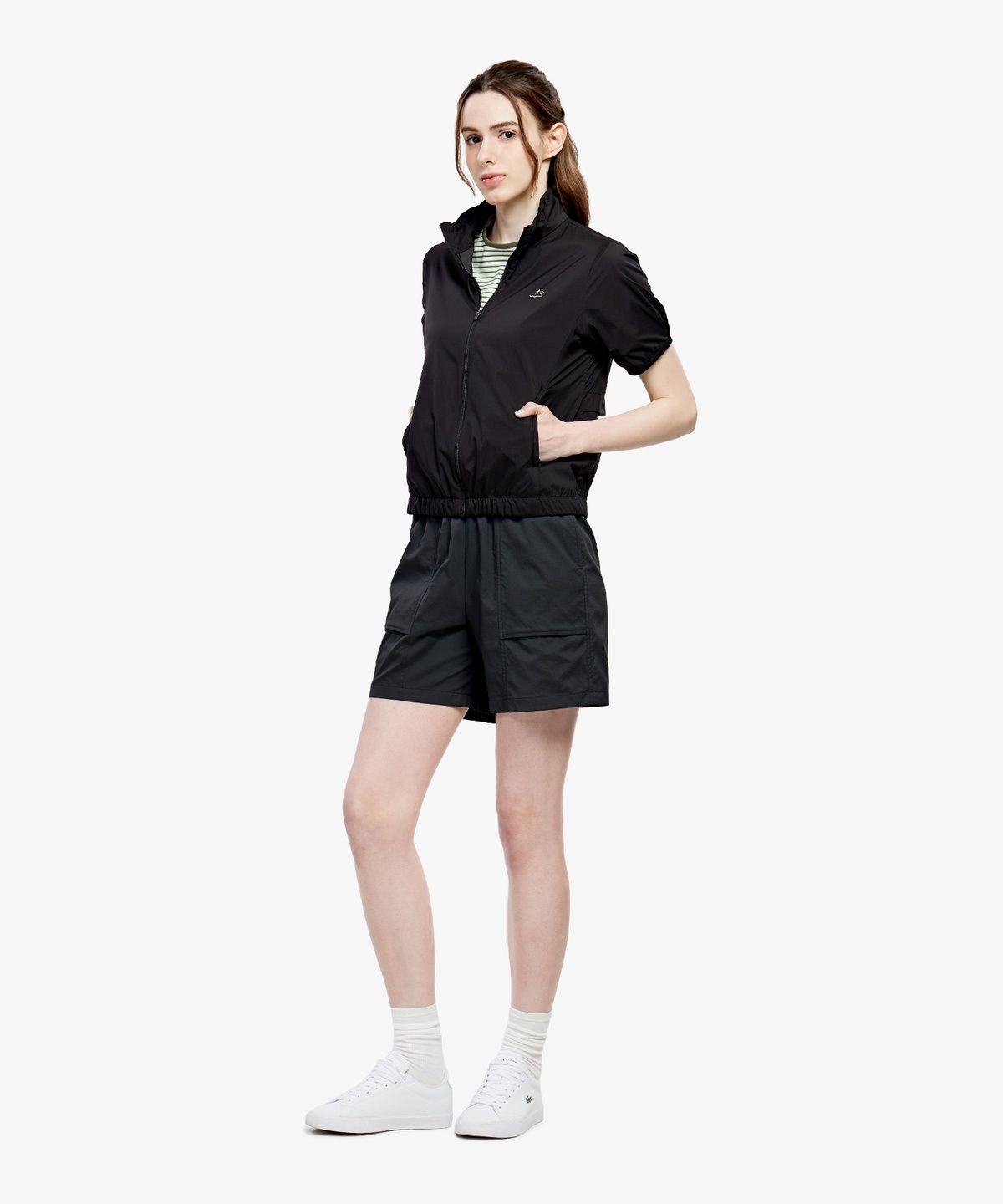 라코스테(LACOSTE) 여성 프리미엄 트레이닝 셋업 쇼츠 GF335E-56GR 031