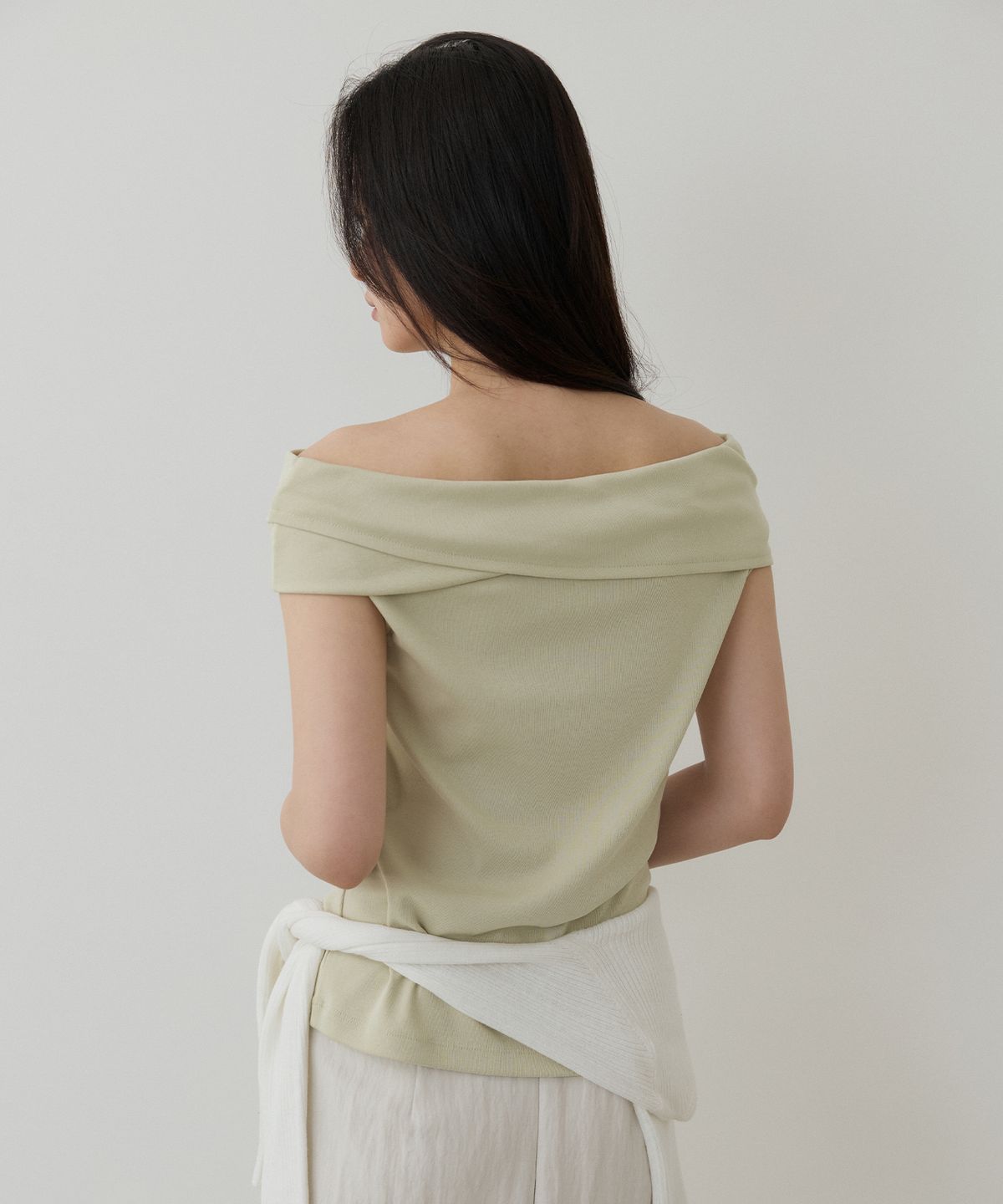토와브(TOWAV) NUVE OFF SHOULDER TEE_MINT