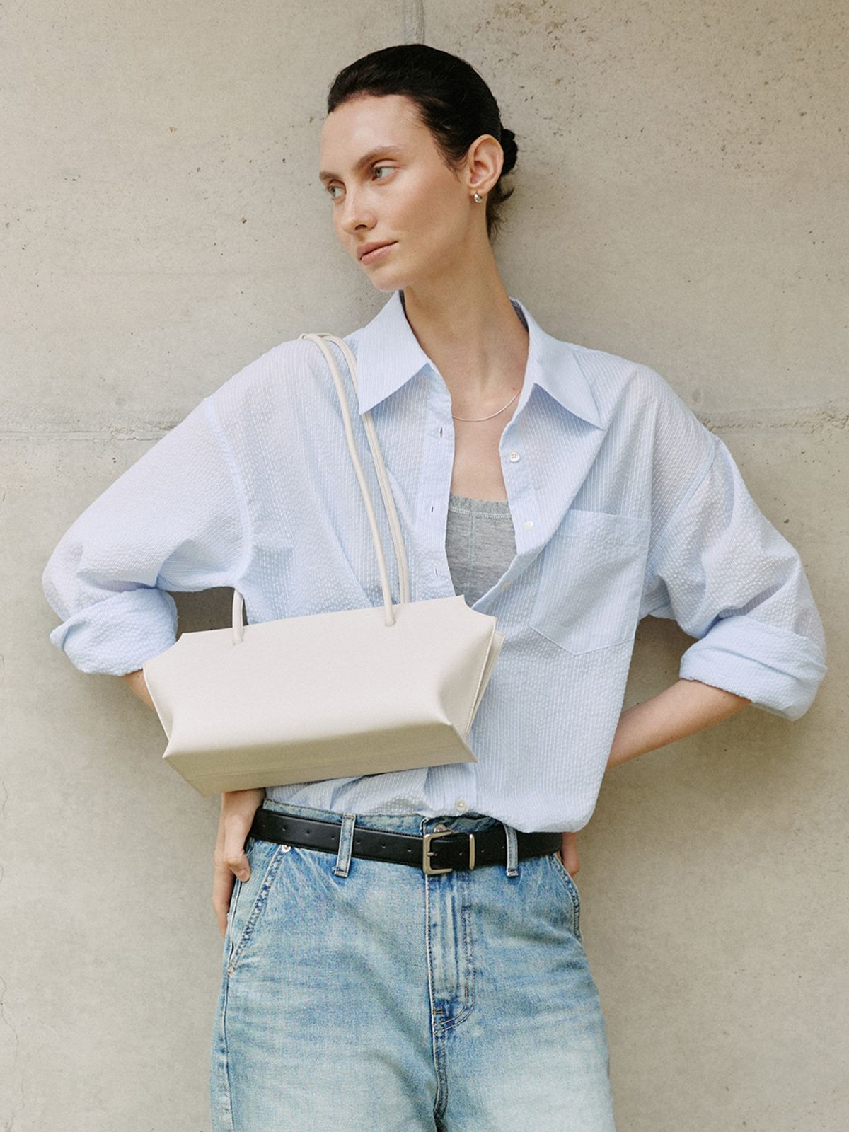 모어모르(MOREMORR) RIVA BAG _ ivory 숄더백 토트백