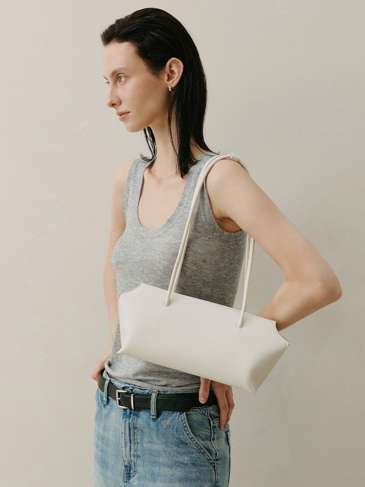 모어모르(MOREMORR) RIVA BAG _ ivory 숄더백 토트백