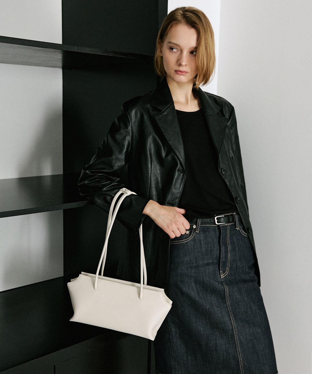 모어모르(MOREMORR) RIVA BAG _ ivory 숄더백 토트백