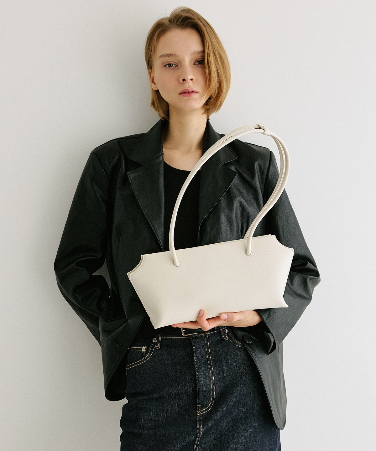 모어모르(MOREMORR) RIVA BAG _ ivory 숄더백 토트백