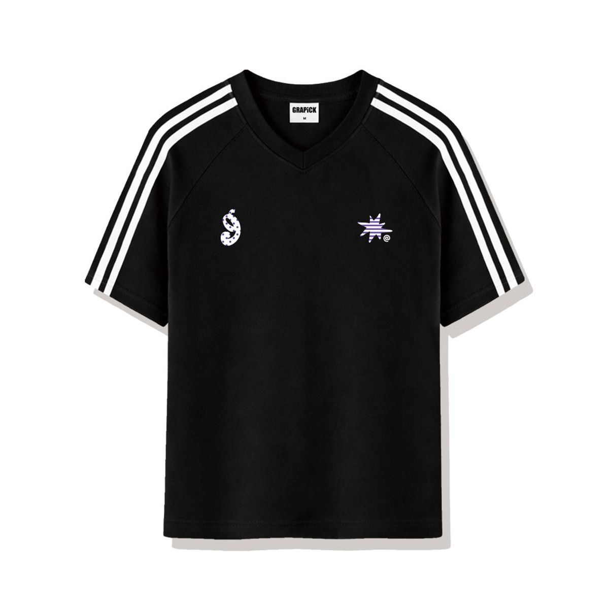 그라픽(GRAPICK) 도브 트랙 브이넥 반팔티셔츠 4 Color [GRSV_1502]