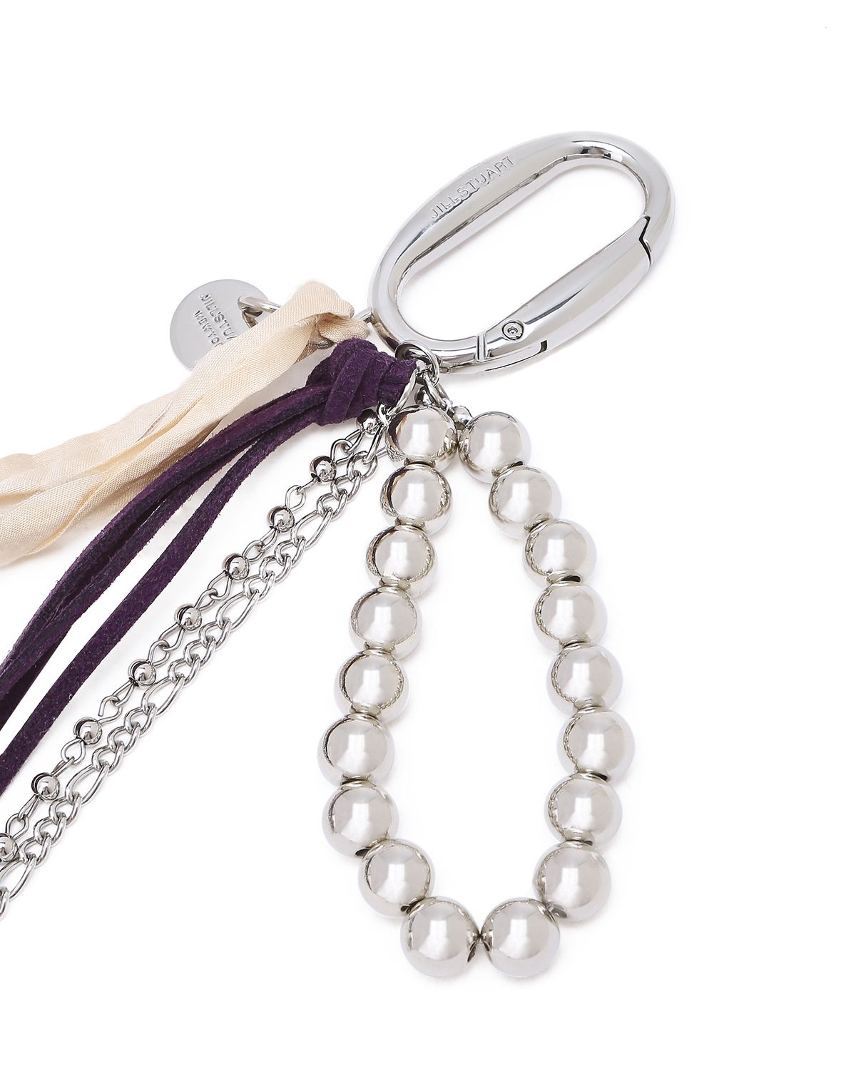 질스튜어트액세서리(JILLSTUART ACC) [파우치포함][GLAM] 글램 실버 구슬참 키링  2color JAHO6F340BK JAHO6F341U3