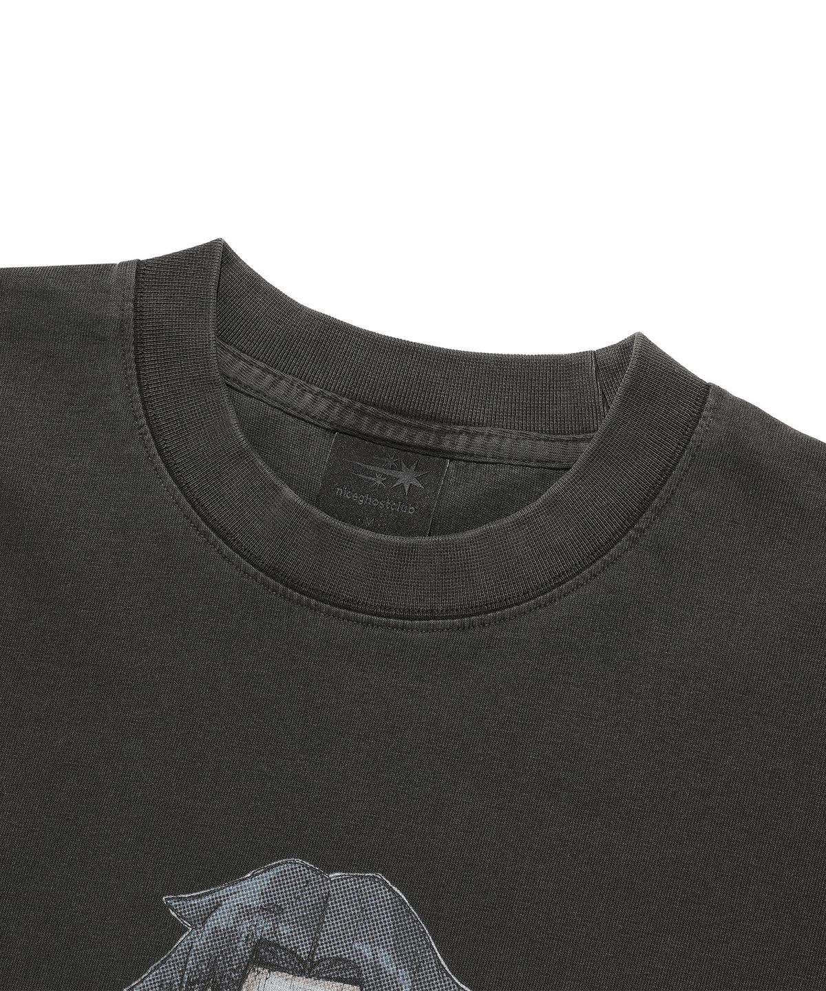 나이스고스트클럽(NICEGHOSTCLUB) GHOST ANGELS POSTER PIGMENT BIGBIG TEE_CHARCOAL(NG2FMFT591A)