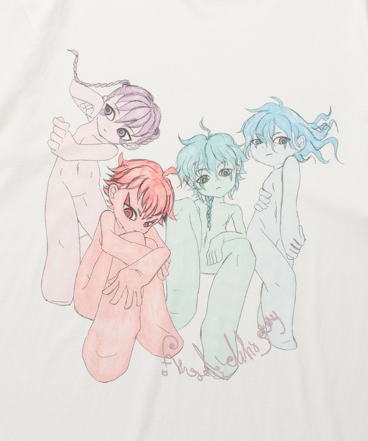 나이스고스트클럽(NICEGHOSTCLUB) NICEGHOSTCLUB 4ANGELS BIGBIG TEE_WHITE(NG2GMUT547F)