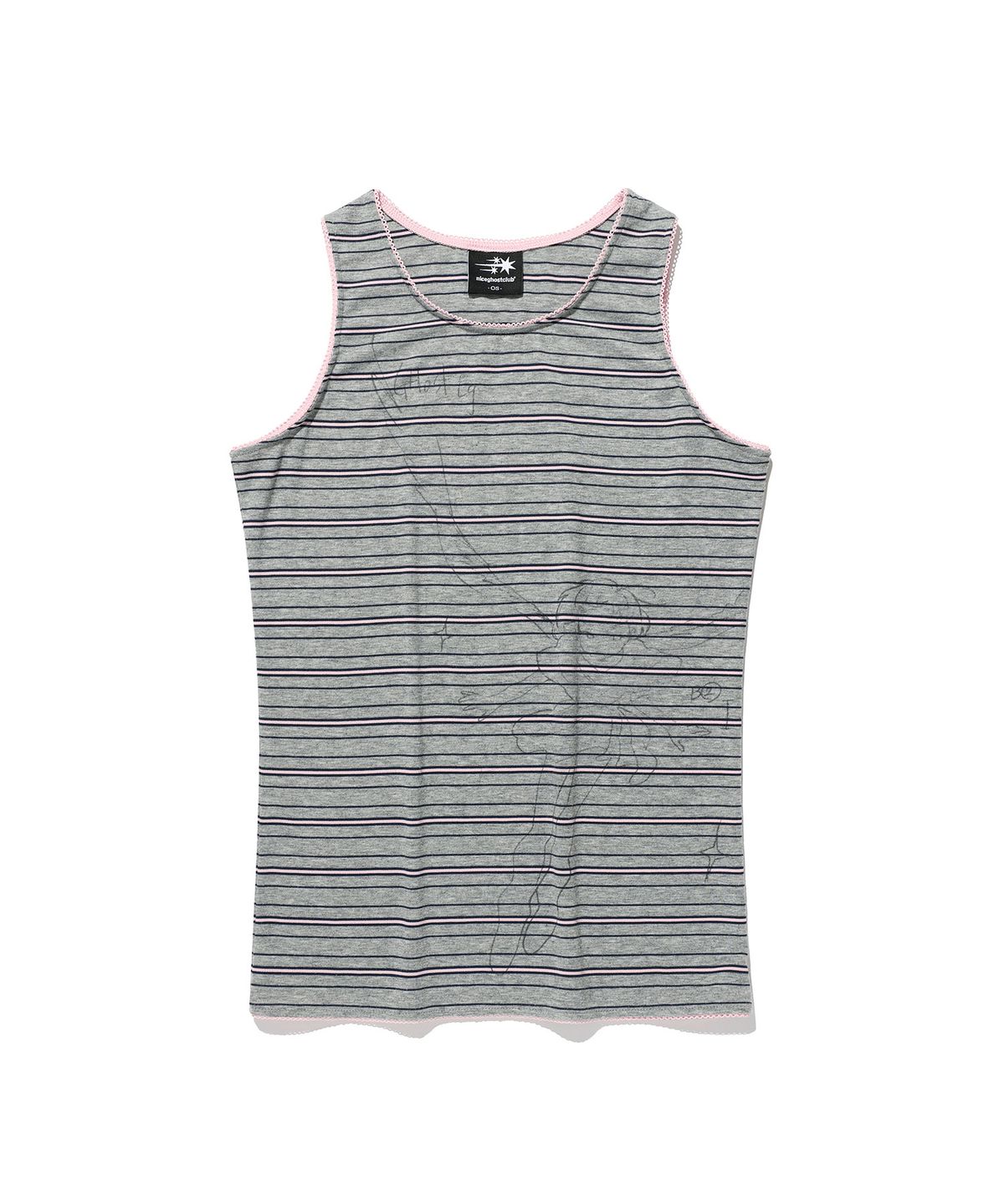 나이스고스트클럽(NICEGHOSTCLUB) GHOST ANGELS STRIPE SLEEVELESS_GREY(NG2GMFT580C)