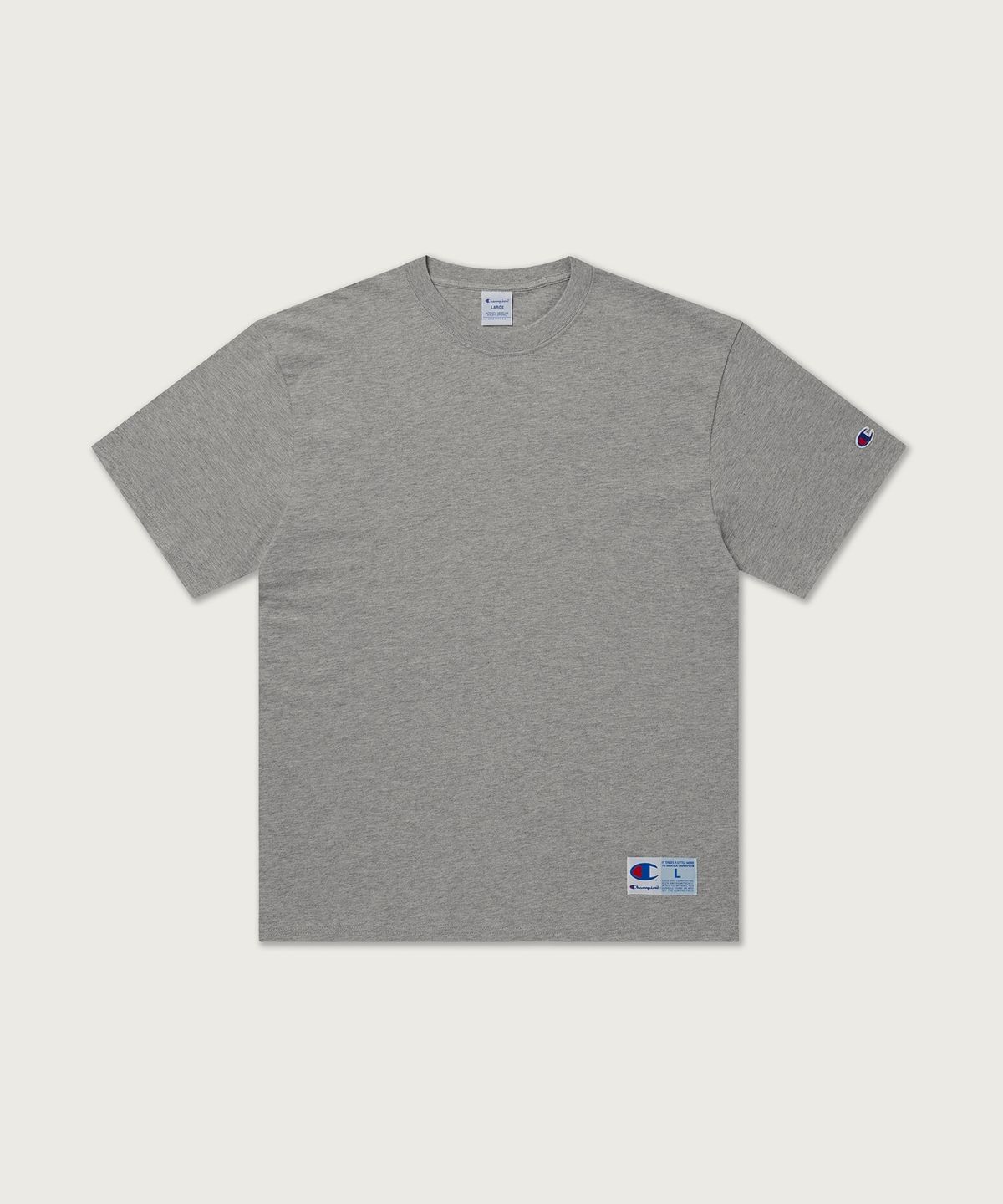 챔피온(CHAMPION) 슬럽 조그택 반팔 티셔츠 Grey