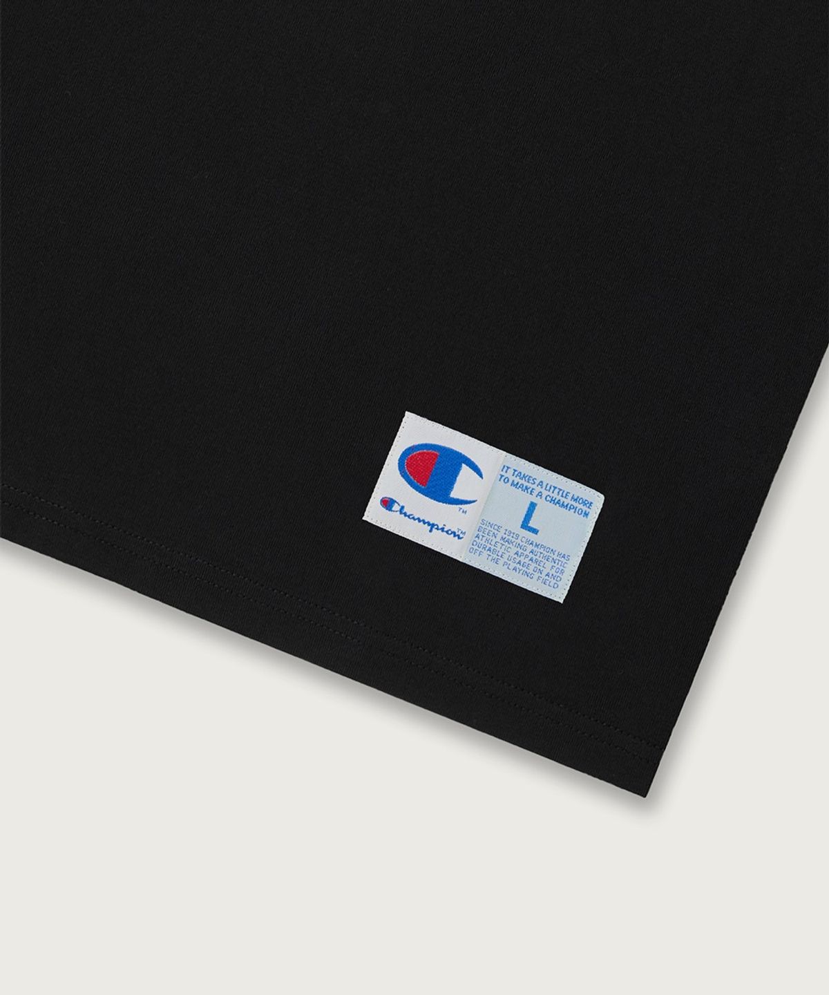 챔피온(CHAMPION) 조그택 반팔 티셔츠 Black