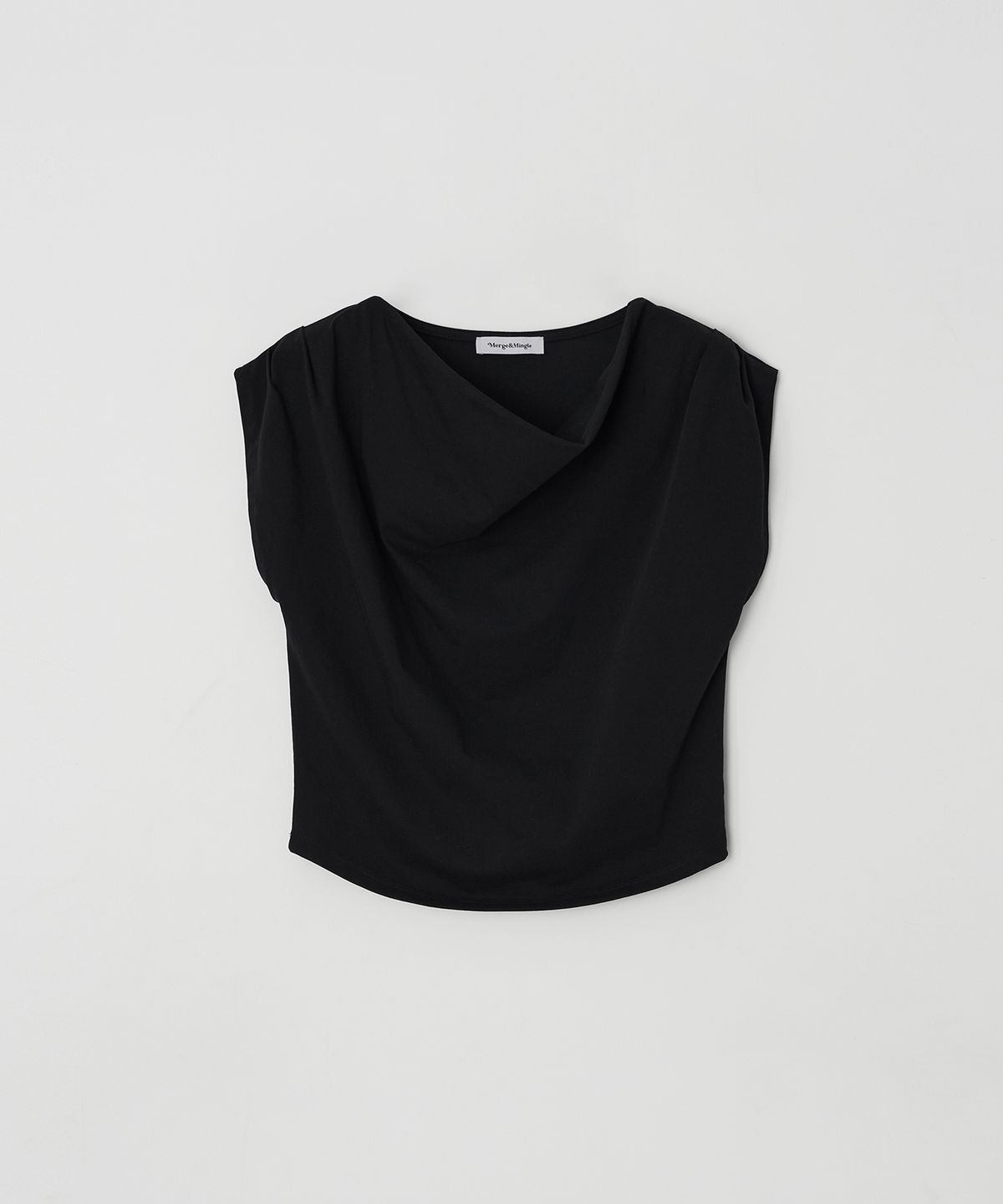 머지앤밍글(MERGE&MINGLE) Ella Stretch Drape Top&Maxi Skirt Set-up (Black)