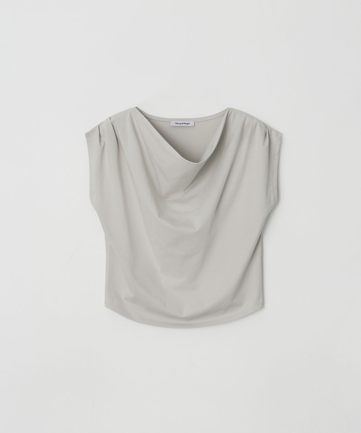 머지앤밍글(MERGE&MINGLE) Ella Stretch Drape Top&Maxi Skirt Set-up (Greige)