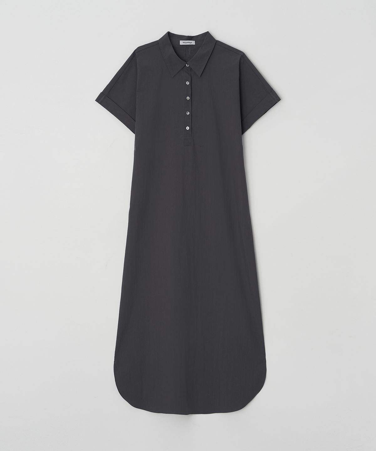 머지앤밍글(MERGE&MINGLE) Sein Crisp Maxi Shirt Dress (Charcoal)