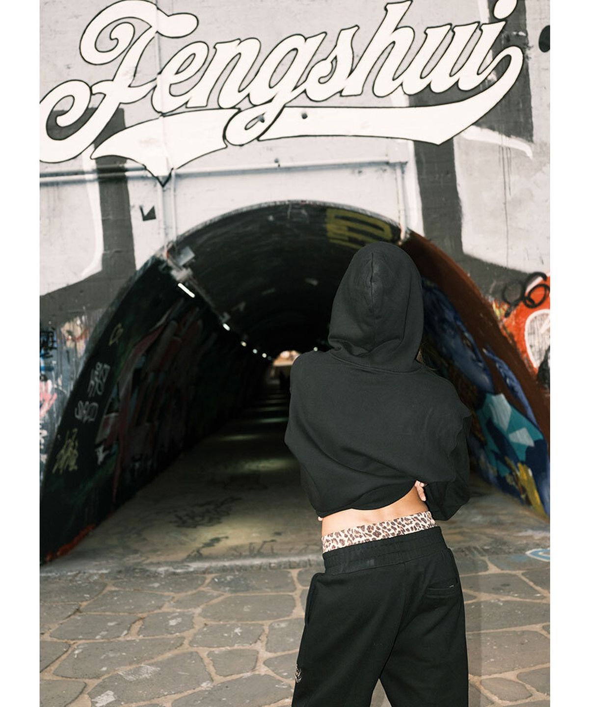 펑쉐이(FENGSHUI) Fengshui Leopard sagging sweatpants