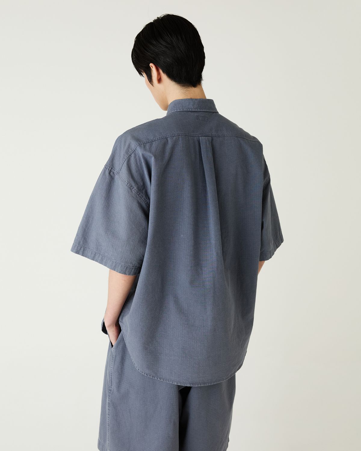 디앤드퀘스천(THEENDQUESTION) Ripstop pigment shirt / NAVY