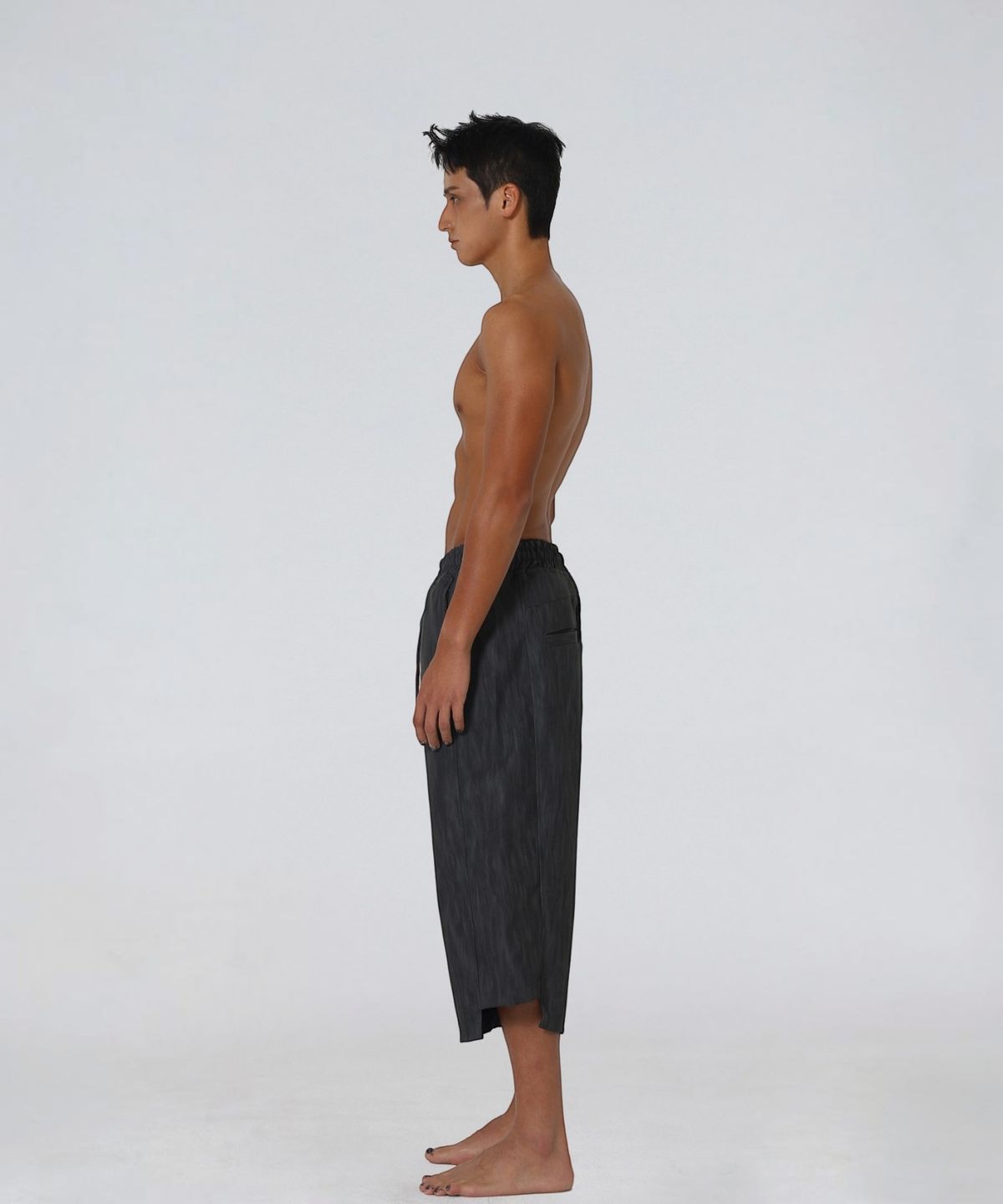 엑세스(XX) Leather Side Incision Bermuda Pants