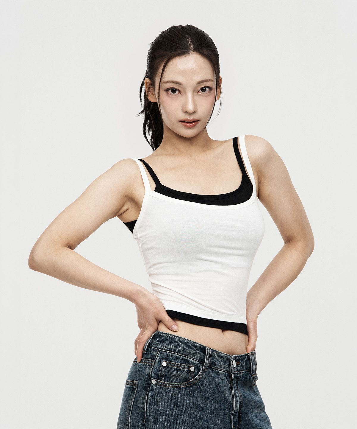 제이엘브(JELEVE) 우먼스 레이어드 슬리브리스