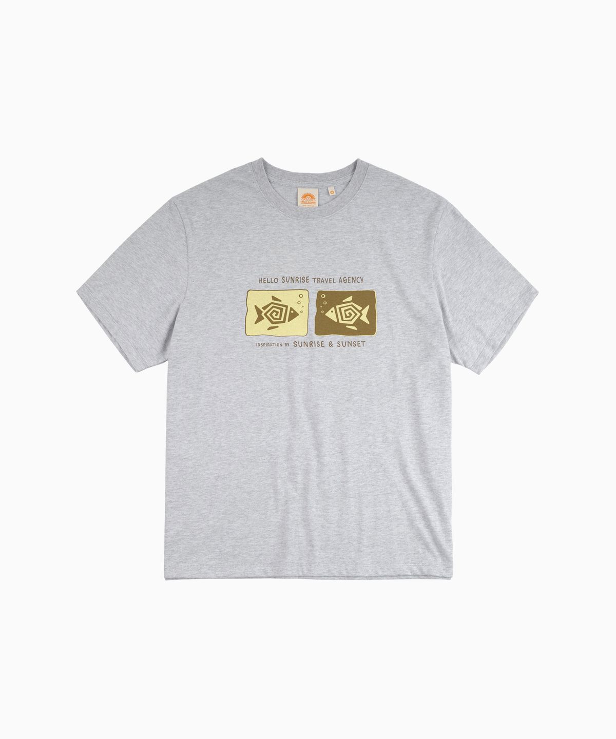 헬로 선라이즈(HELLO SUNRISE) Geometric Fish Tee_L.Gray