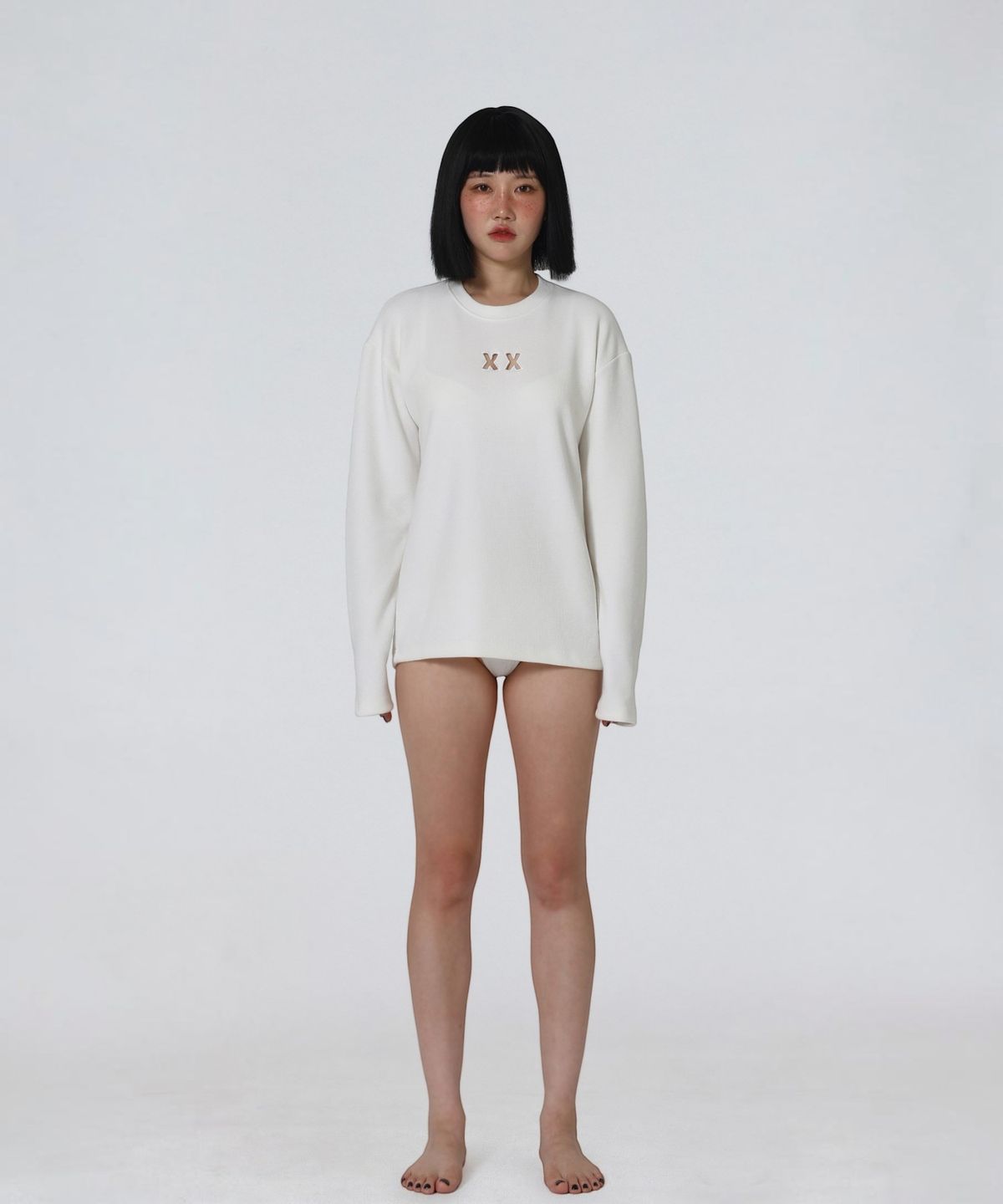 엑세스(XX) XX Cut-out Long Sleeve White