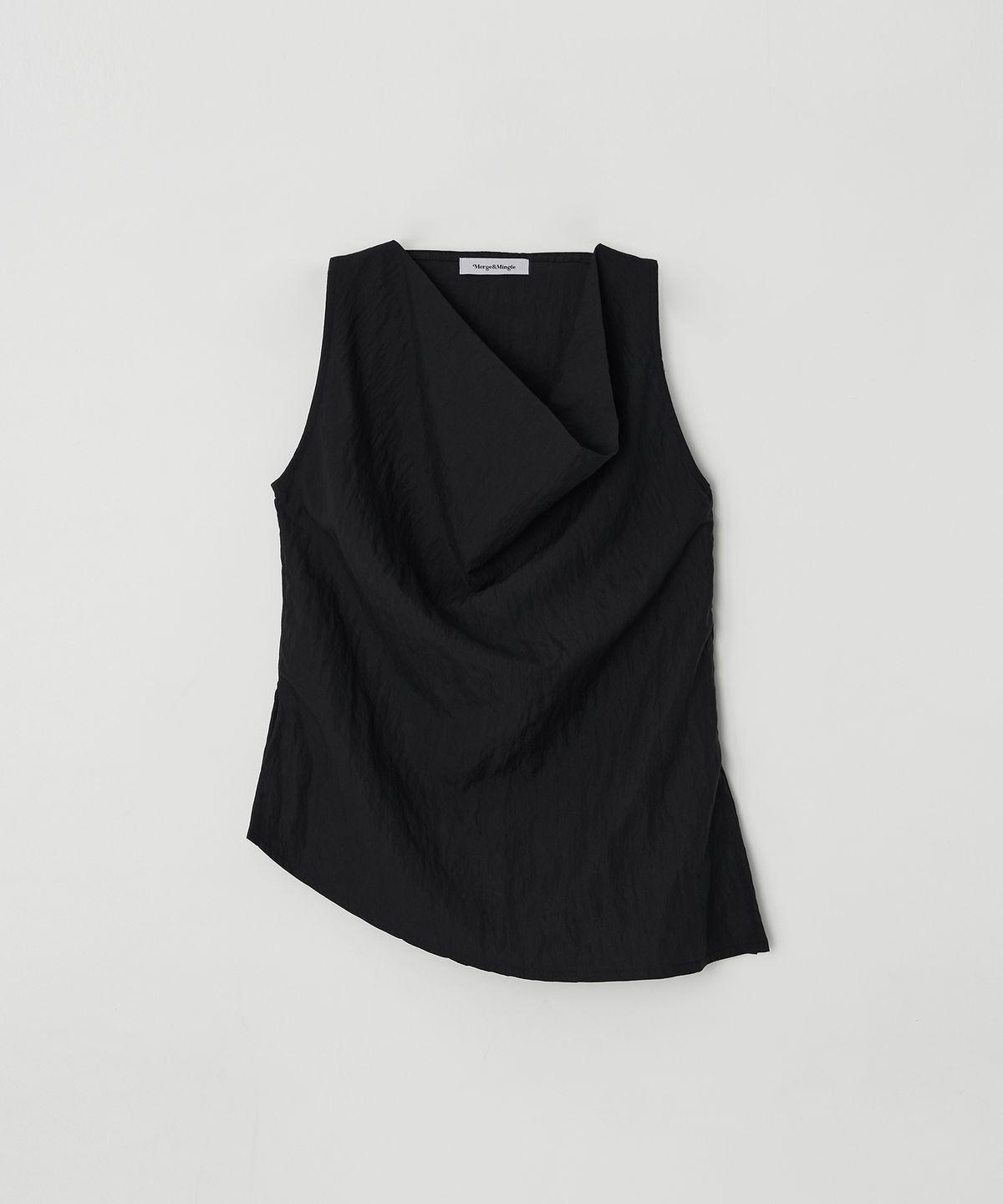 머지앤밍글(MERGE&MINGLE) Jenny Soft Drape Blouse&Pants Set-up (Shadow Black)