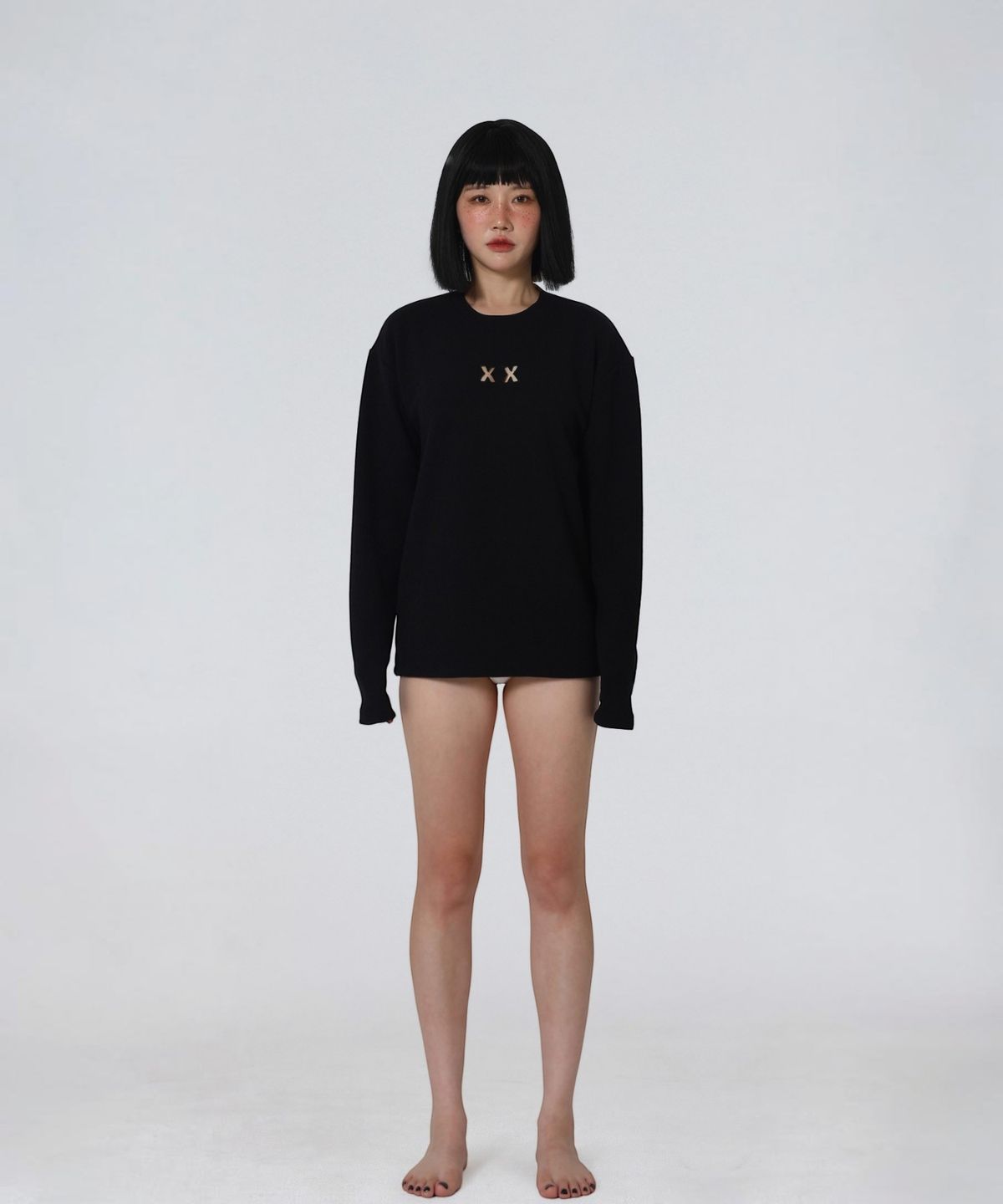 엑세스(XX) XX Cut-out Long Sleeve Black
