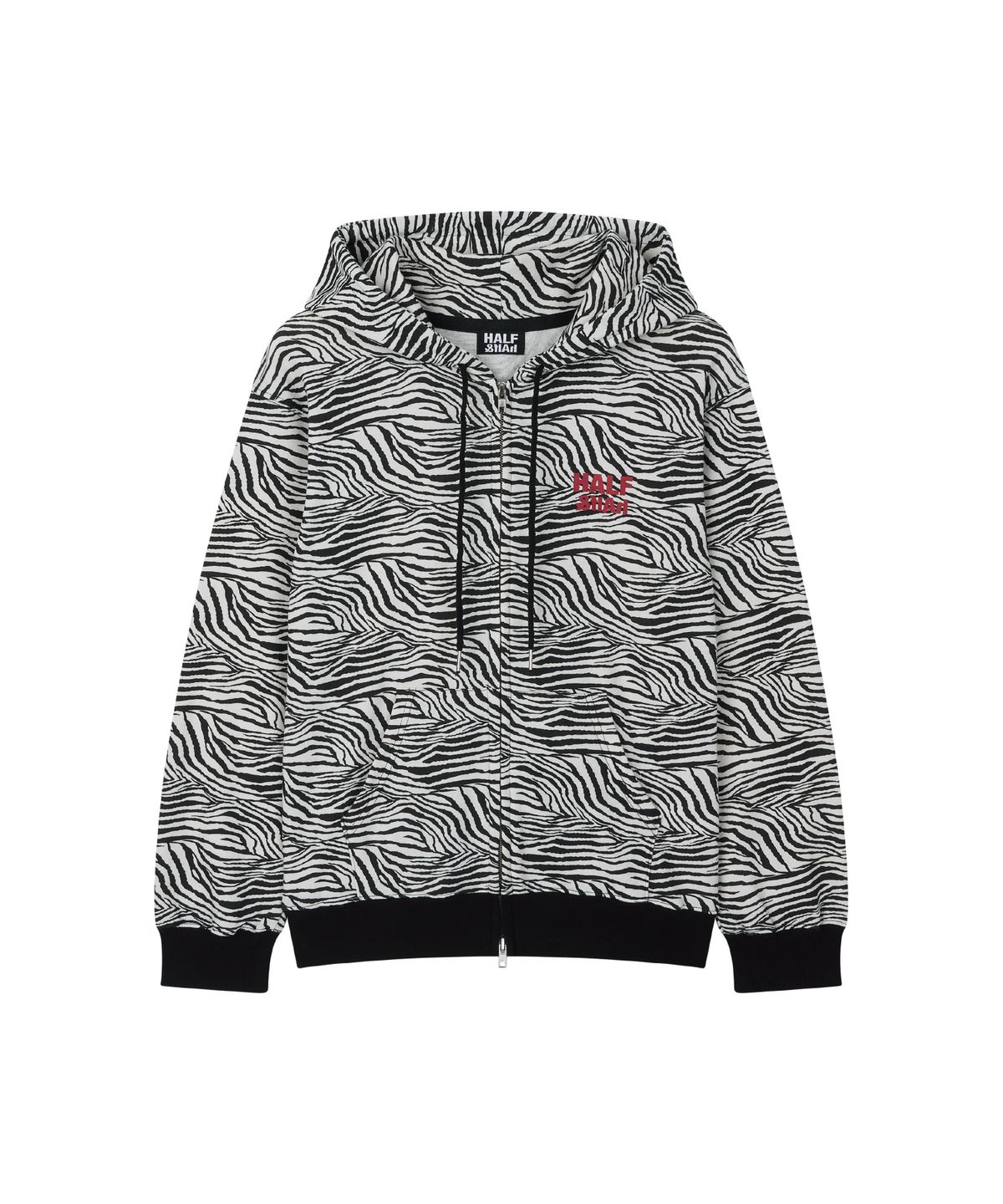 하프앤하프(HALF AND HALF) Zebra Hooded Zip Up