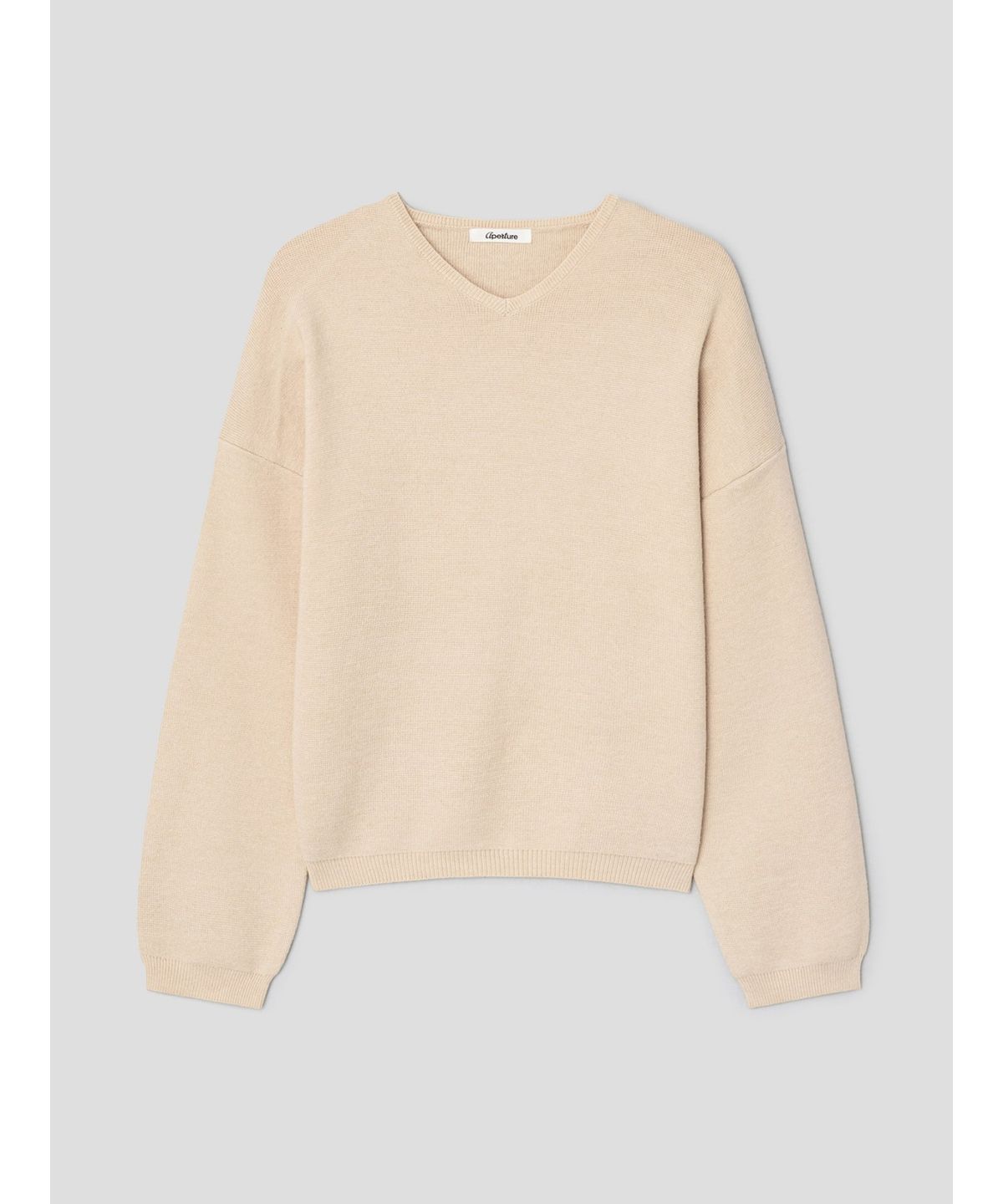 디애퍼처(THE APERTURE) 90S V Neck Knit Top  Beige (TA6251A05A)