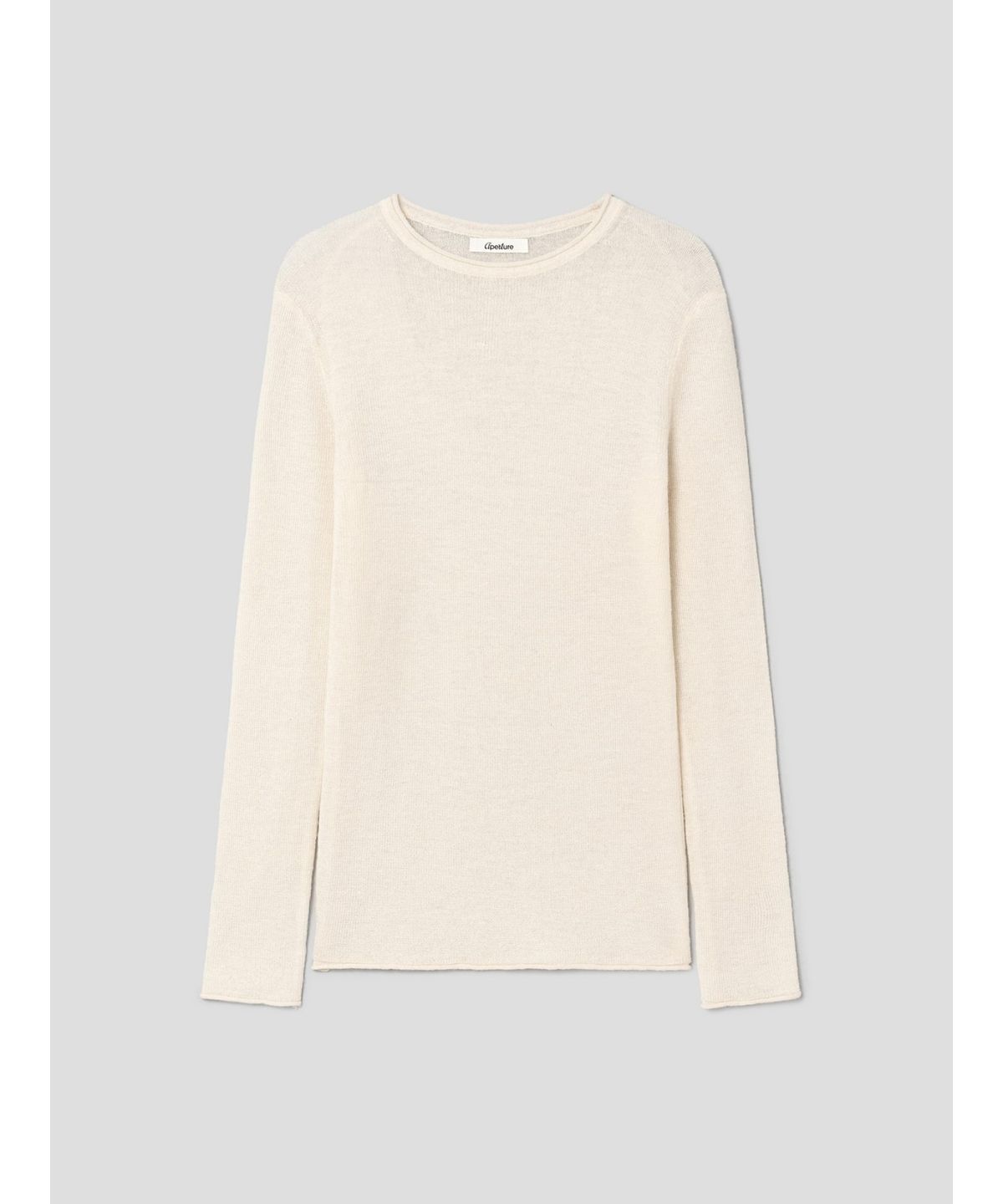 디애퍼처(THE APERTURE) Sheer Round Knit Top  Ivory (TA6251A080)