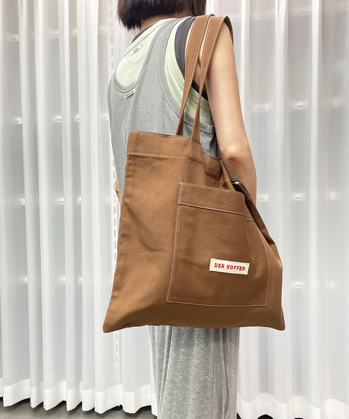 델코퍼(DER KOFFER) SHOPPER POCKET BAG [BROWN]