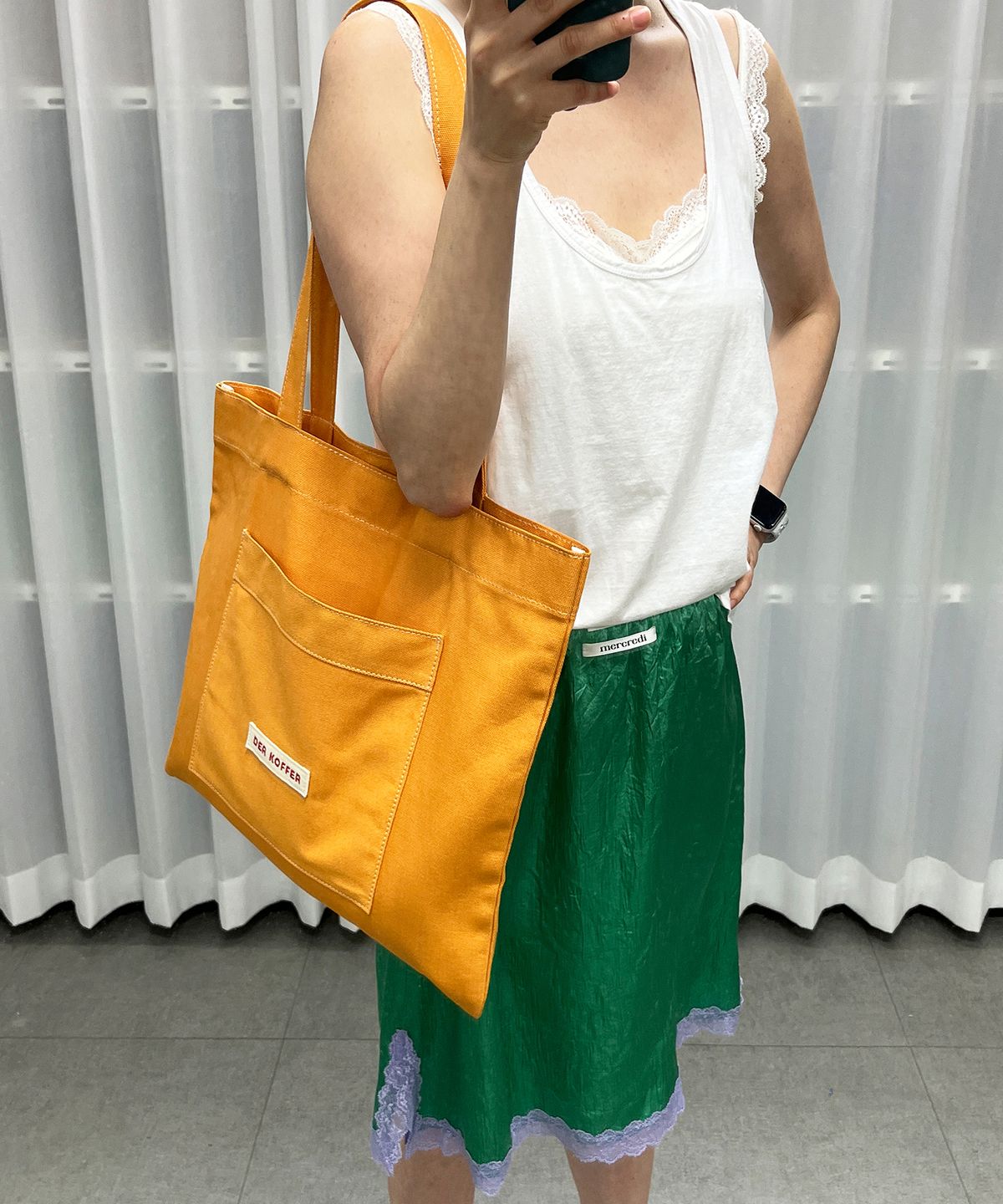 델코퍼(DER KOFFER) SHOPPER POCKET BAG [MUSTARD]