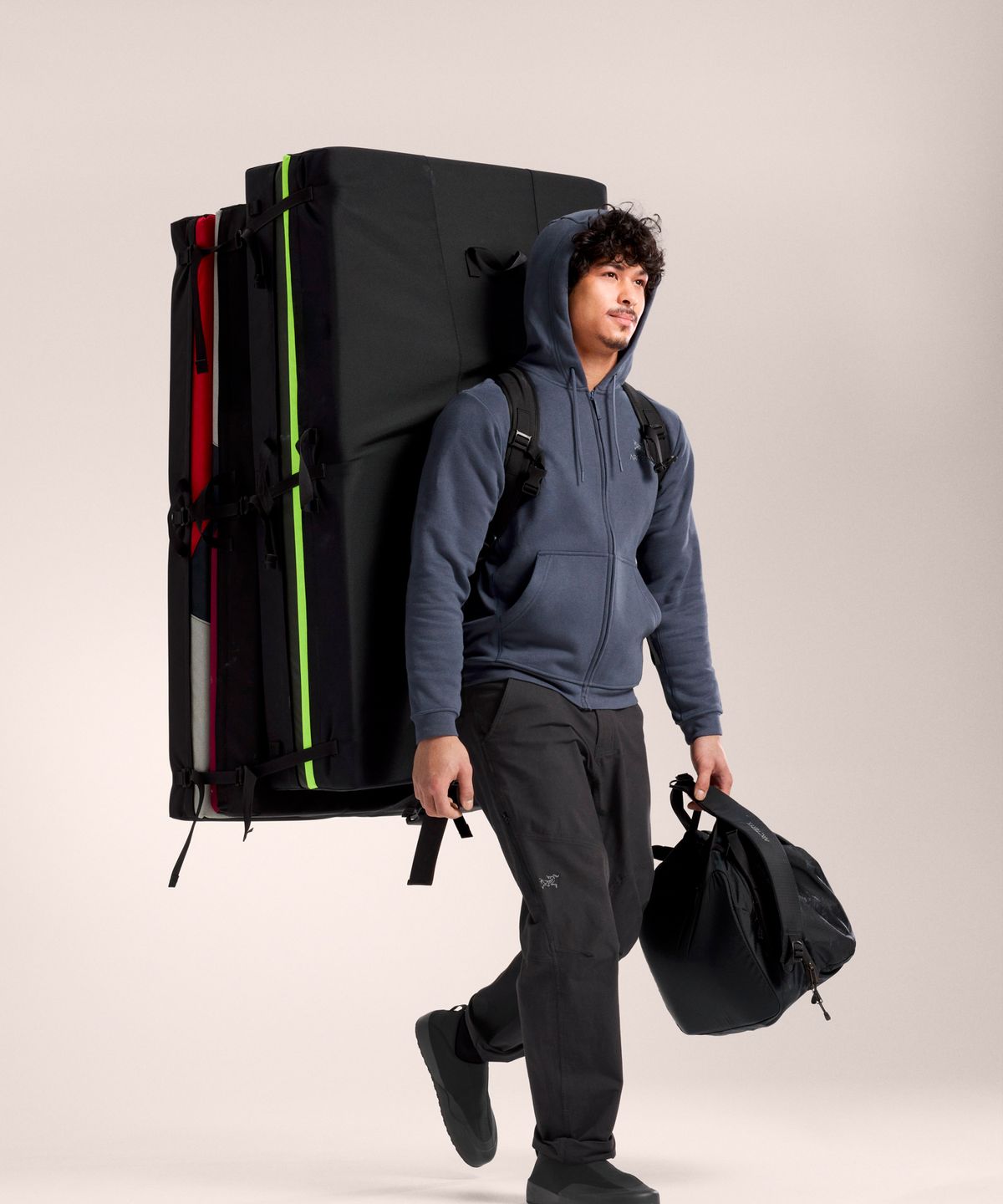 아크테릭스(ARCTERYX) 엠블럼 플리스 풀-짚 후디 남성  - DK STRATUS / AJQSM09929