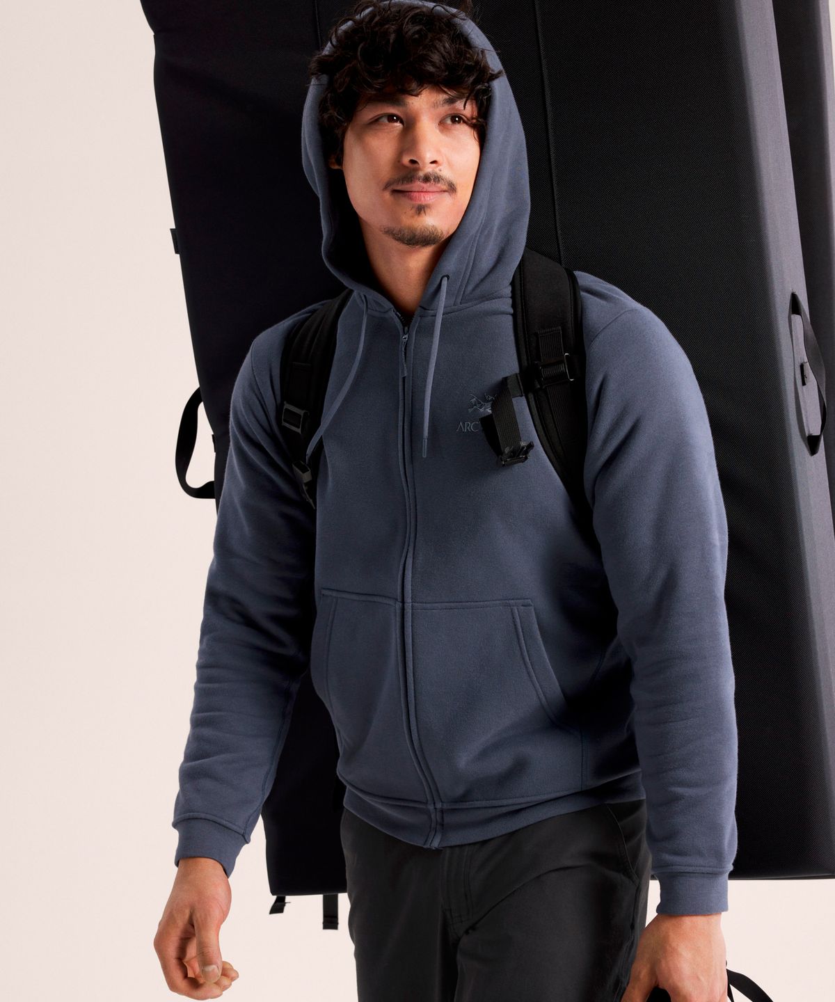 아크테릭스(ARCTERYX) 엠블럼 플리스 풀-짚 후디 남성  - DK STRATUS / AJQSM09929