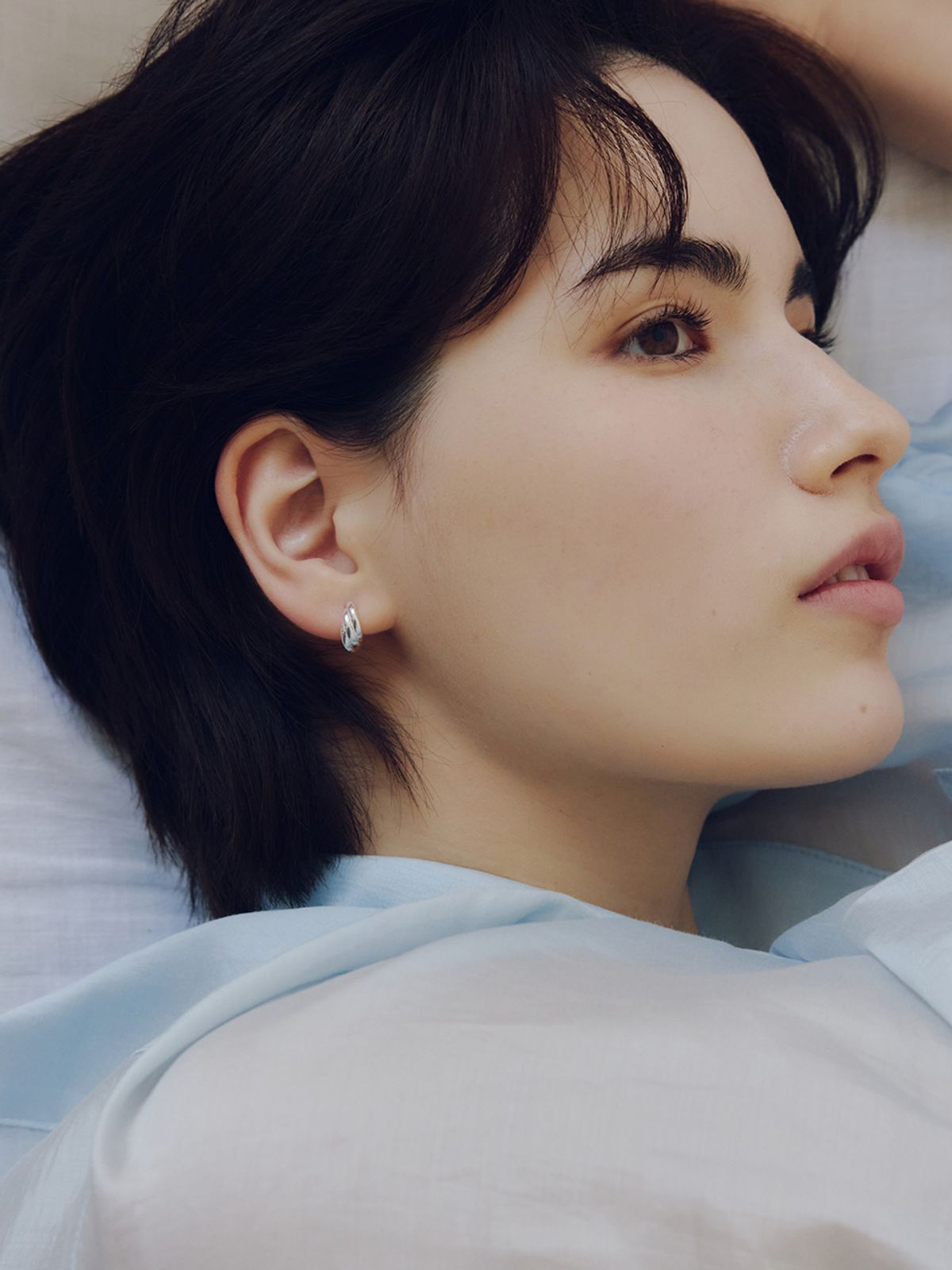 이너프(ENUFF) (silver 925) Pure line earring