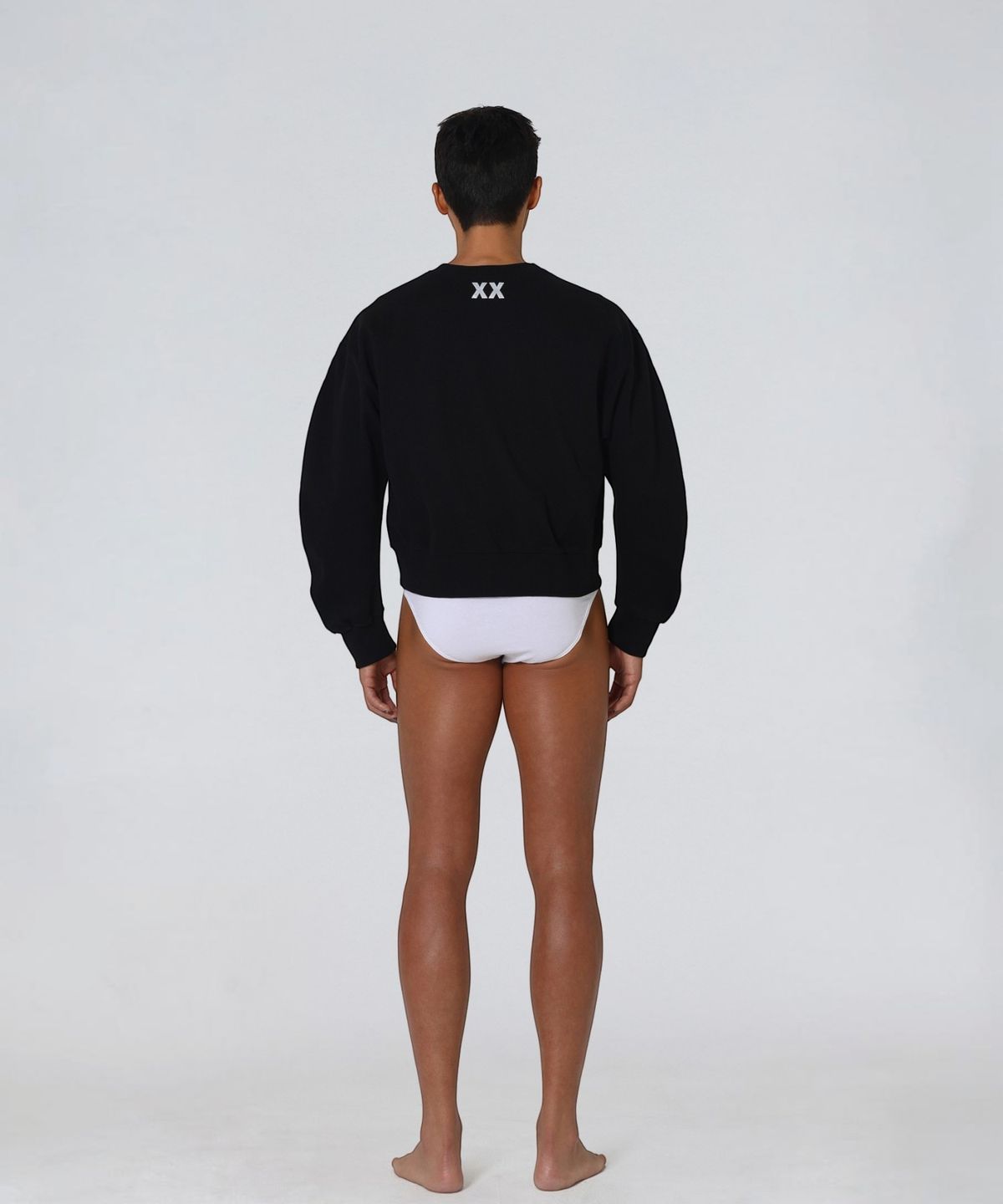 엑세스(XX) XX Round Curved Crop Sweatshirt Black