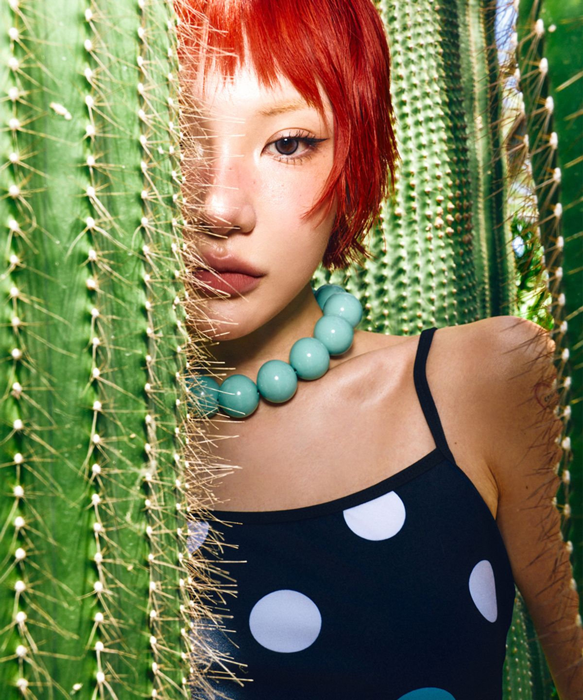 하이타이드 프랭키(HIGHTIDEFRANKIE) Polka Dot Cami Top Black