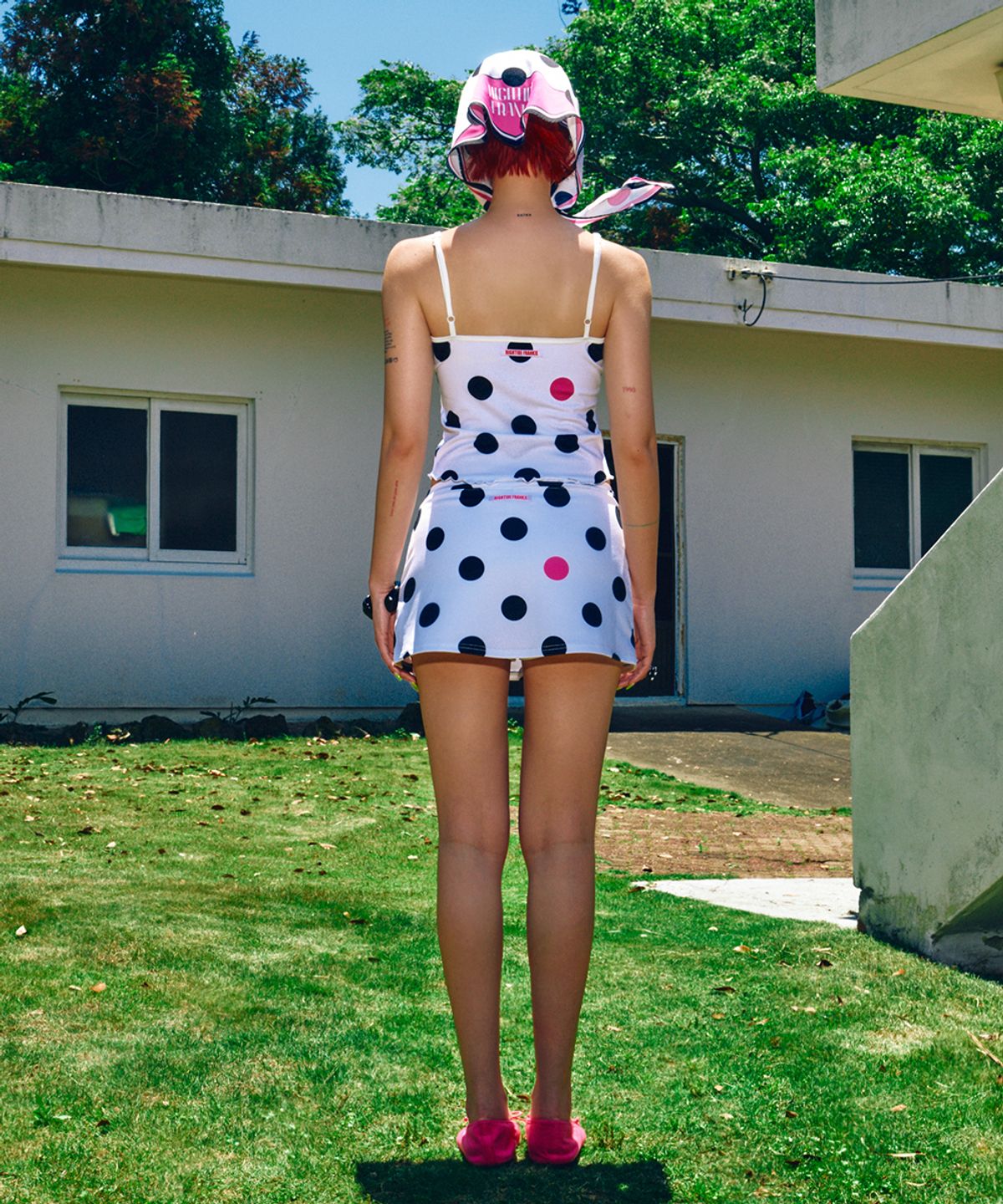 하이타이드 프랭키(HIGHTIDEFRANKIE) Polka Dot Cami Top White