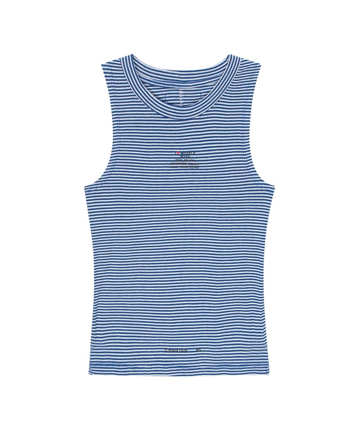하이타이드 프랭키(HIGHTIDEFRANKIE) Summer Brain Halter Neck Top Blue