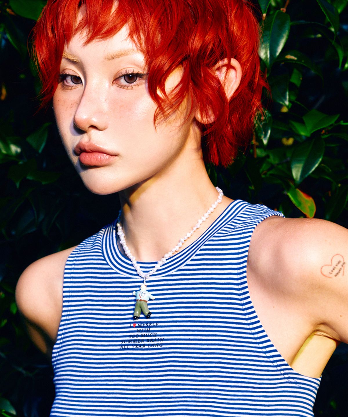 하이타이드 프랭키(HIGHTIDEFRANKIE) Summer Brain Halter Neck Top Blue