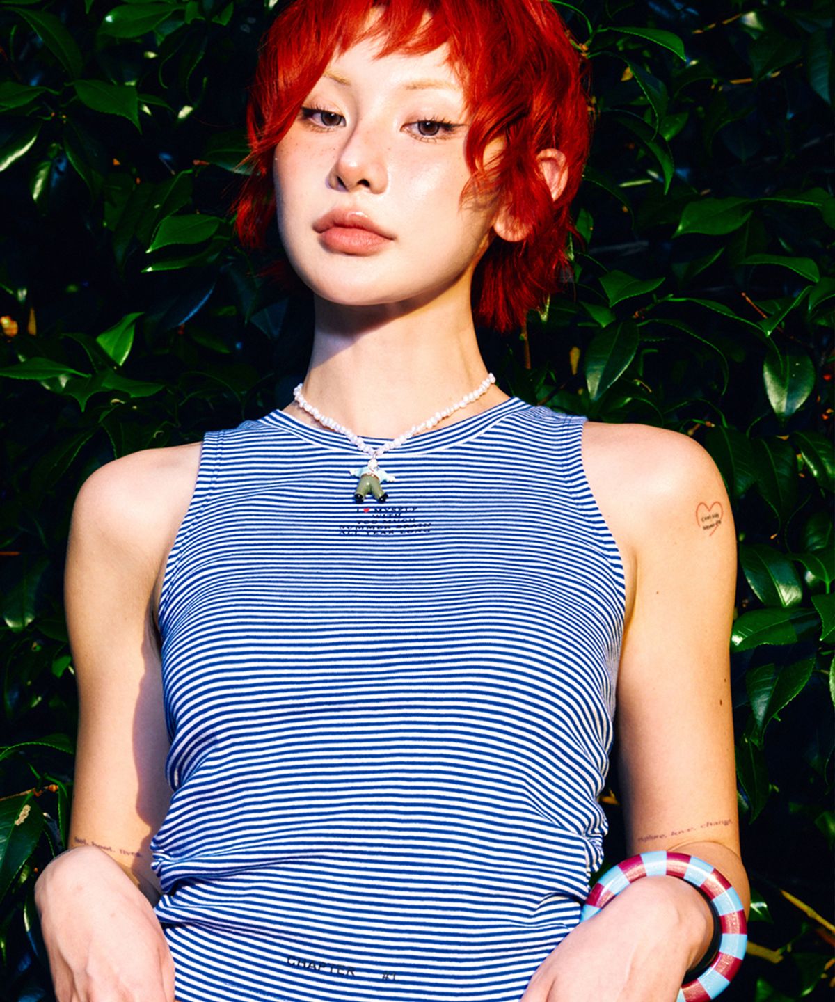 하이타이드 프랭키(HIGHTIDEFRANKIE) Summer Brain Halter Neck Top Blue