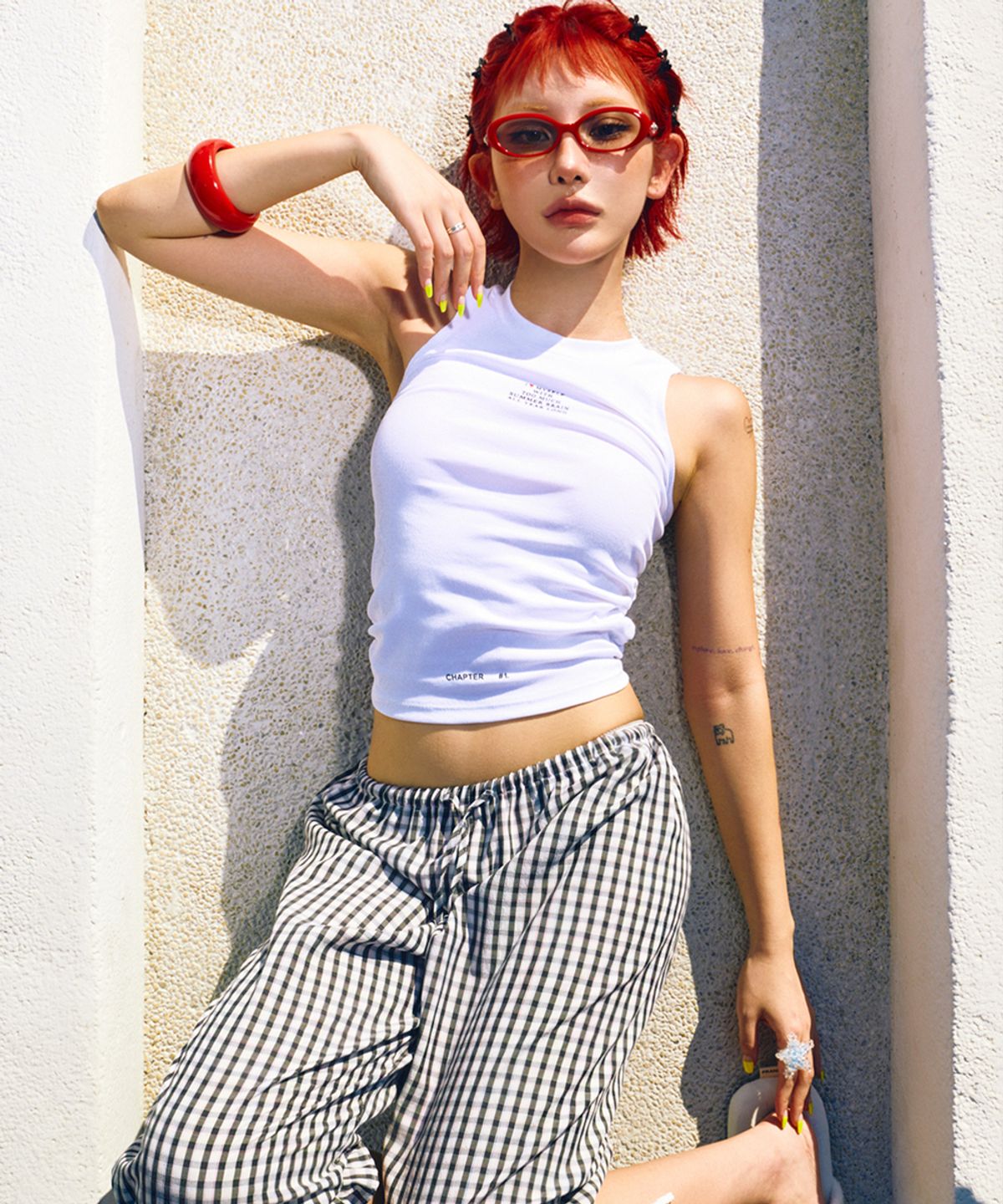 하이타이드 프랭키(HIGHTIDEFRANKIE) Summer Brain Halter Neck Top White