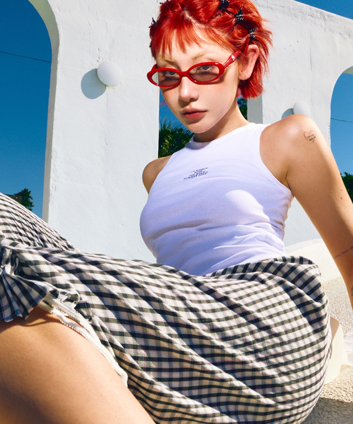 하이타이드 프랭키(HIGHTIDEFRANKIE) Summer Brain Halter Neck Top White