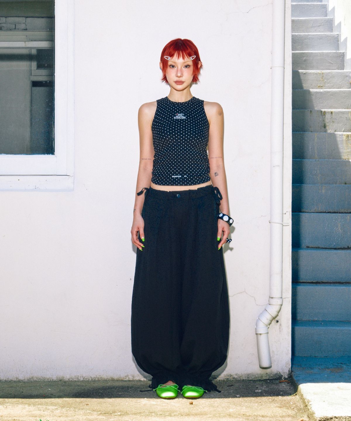 하이타이드 프랭키(HIGHTIDEFRANKIE) Summer Brain Halter Neck Top Black