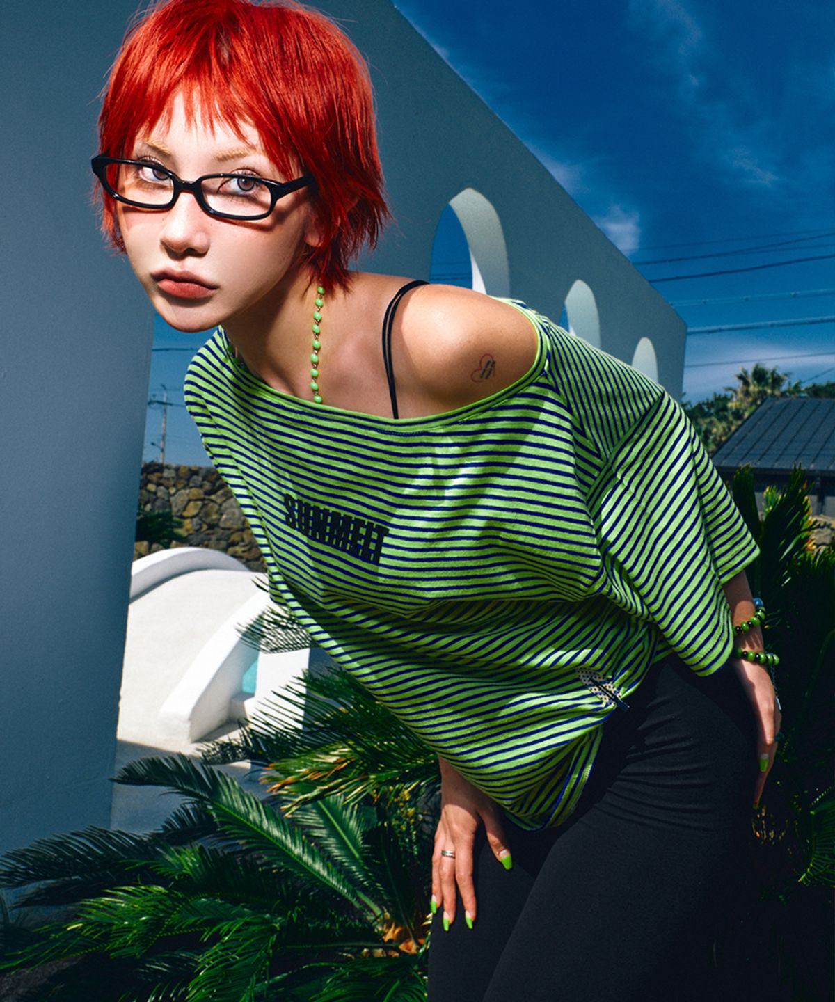 하이타이드 프랭키(HIGHTIDEFRANKIE) No Shade Off Shoulder Tee Yellow