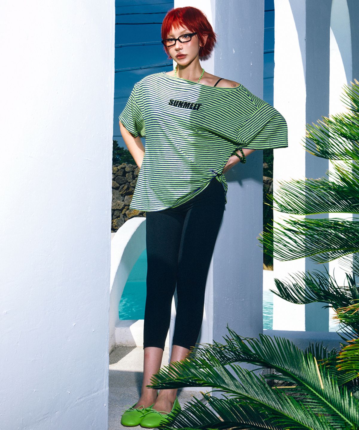 하이타이드 프랭키(HIGHTIDEFRANKIE) No Shade Off Shoulder Tee Yellow