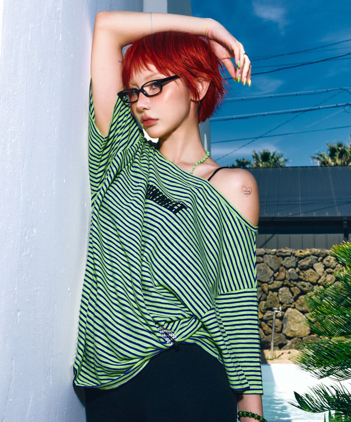하이타이드 프랭키(HIGHTIDEFRANKIE) No Shade Off Shoulder Tee Yellow